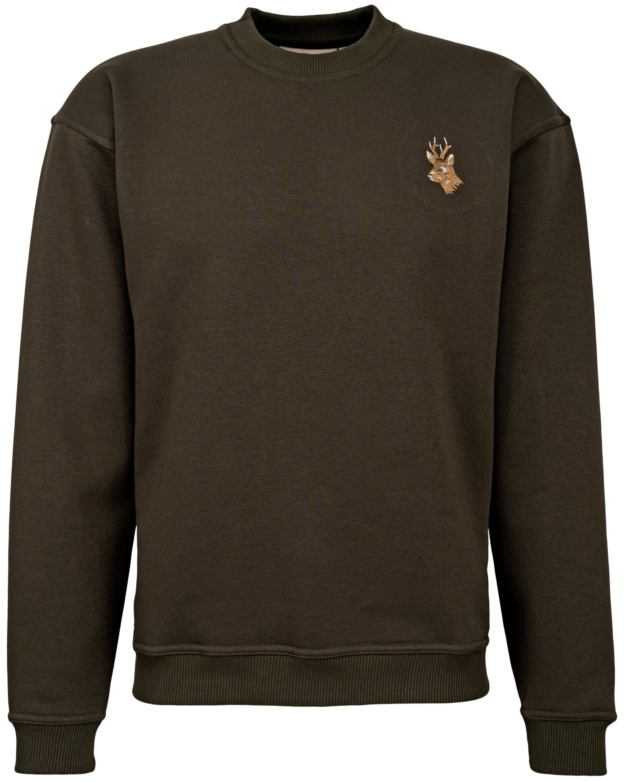 Hubertus® Hunting Rundhalspullover Jagdpullover mit Motiv Winterpullover Ansitzpullover von Oefele Jagd