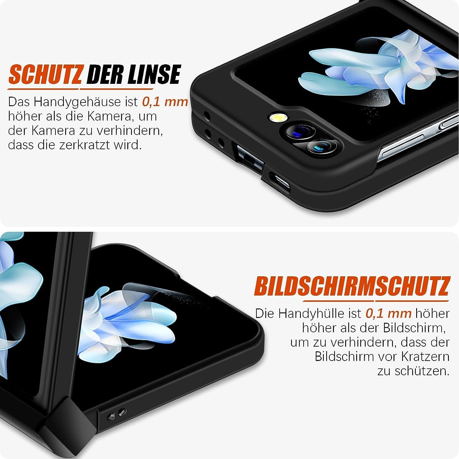 FELIXLEO Smartphone-Hülle Samsung Galaxy Z Flip 5 Handyhülle Ultradünne Handyhülle langlebig