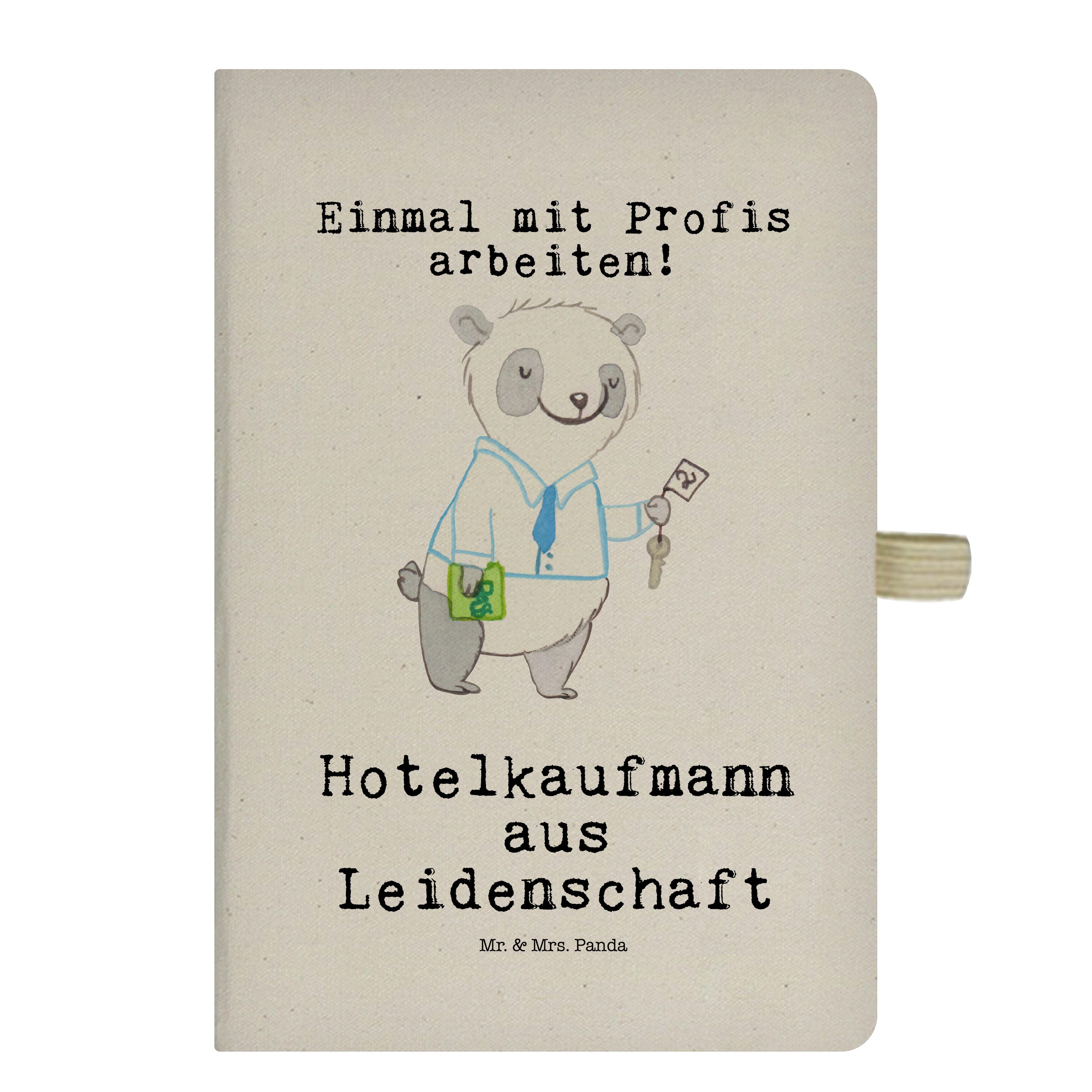 Mr. & Mrs. Panda Notizbuch Hotelkaufmann aus Leidenschaft - Transparent - Geschenk, Notizheft, S Mr. & Mrs. Panda
