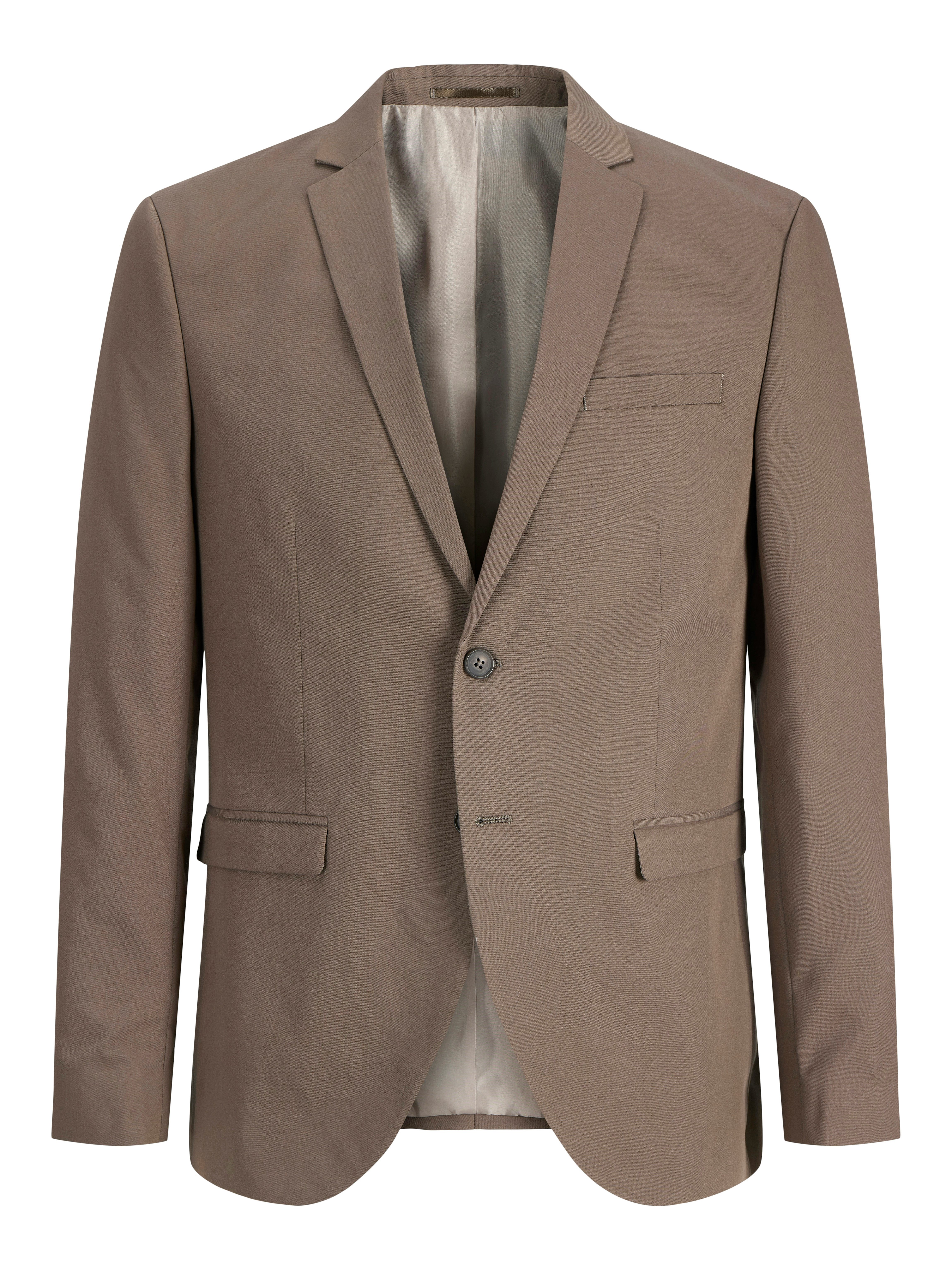 Jack & Jones Anzug JPRFRANCO Extra schmal, pflegeleicht, stilvoll mit fallendem Revers Materialmix, slim fit