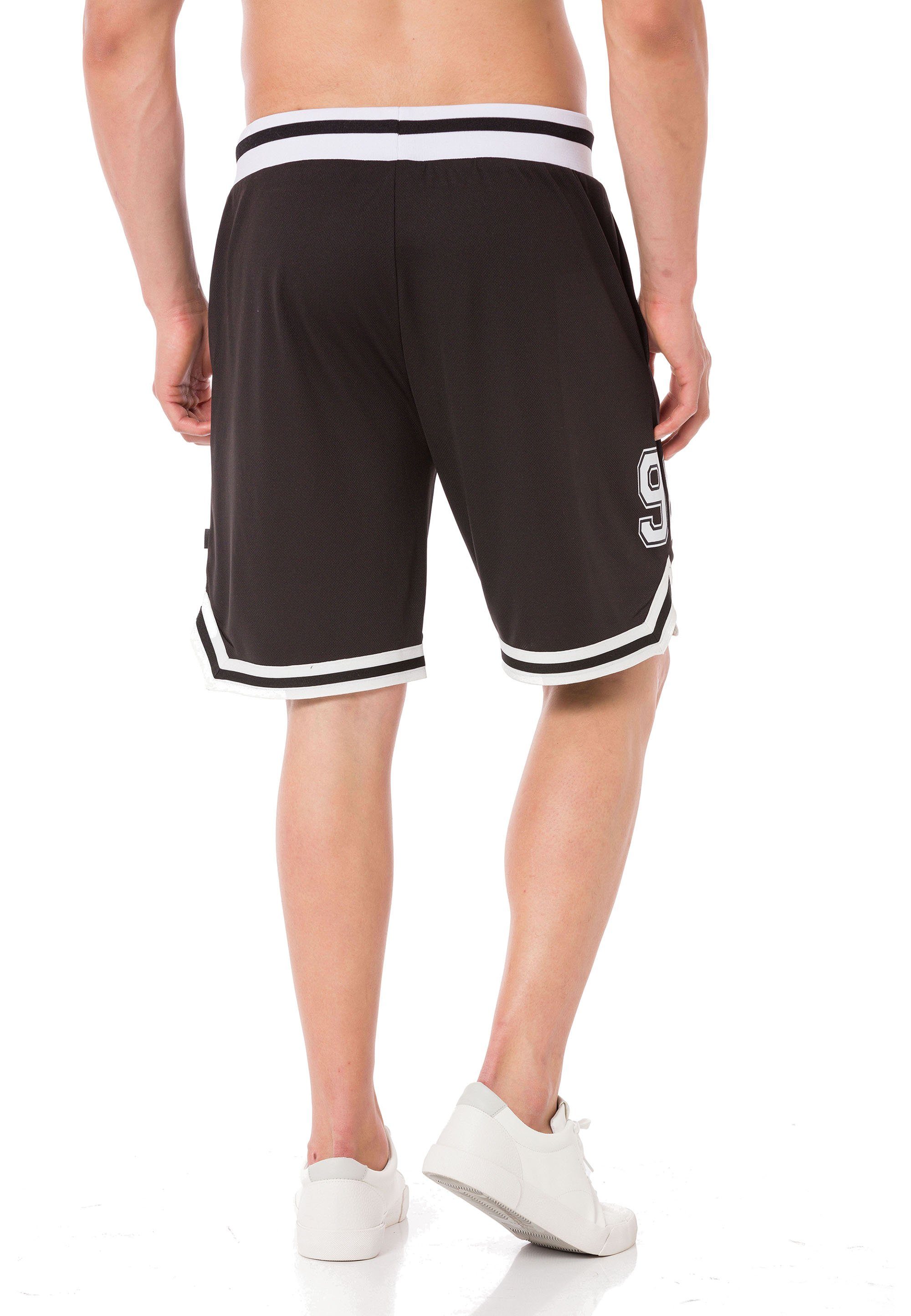 Kontraststreifen lässigen mit RedBridge schwarz-weiß Galeomaltande Shorts