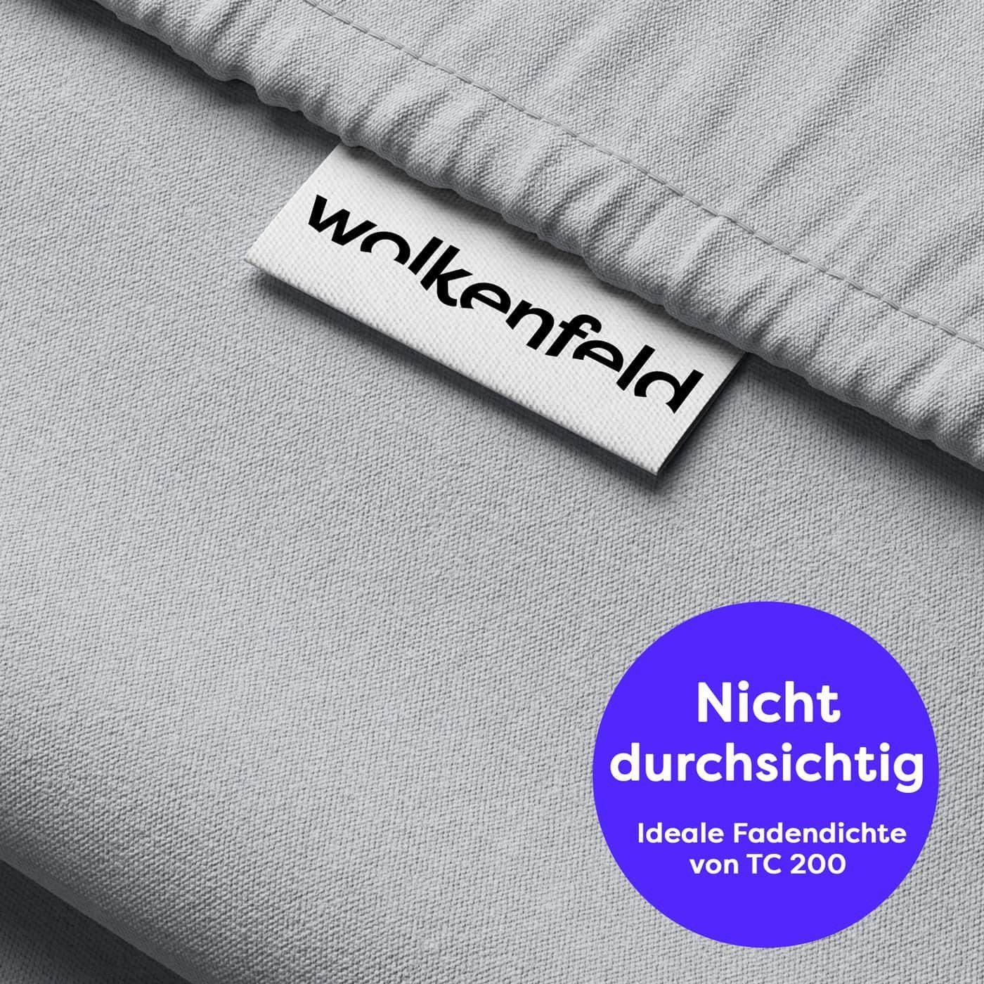 Wolkenfeld Bettwäsche Mako-Satin Baumwollsatin Sommerbettwäsche, Mako-Satin, 2 teilig, 135x200 cm, 155x220, 200x200 & Übergrößen I inkl. Kissenbezüge 80x80 – Bild 4 von 5