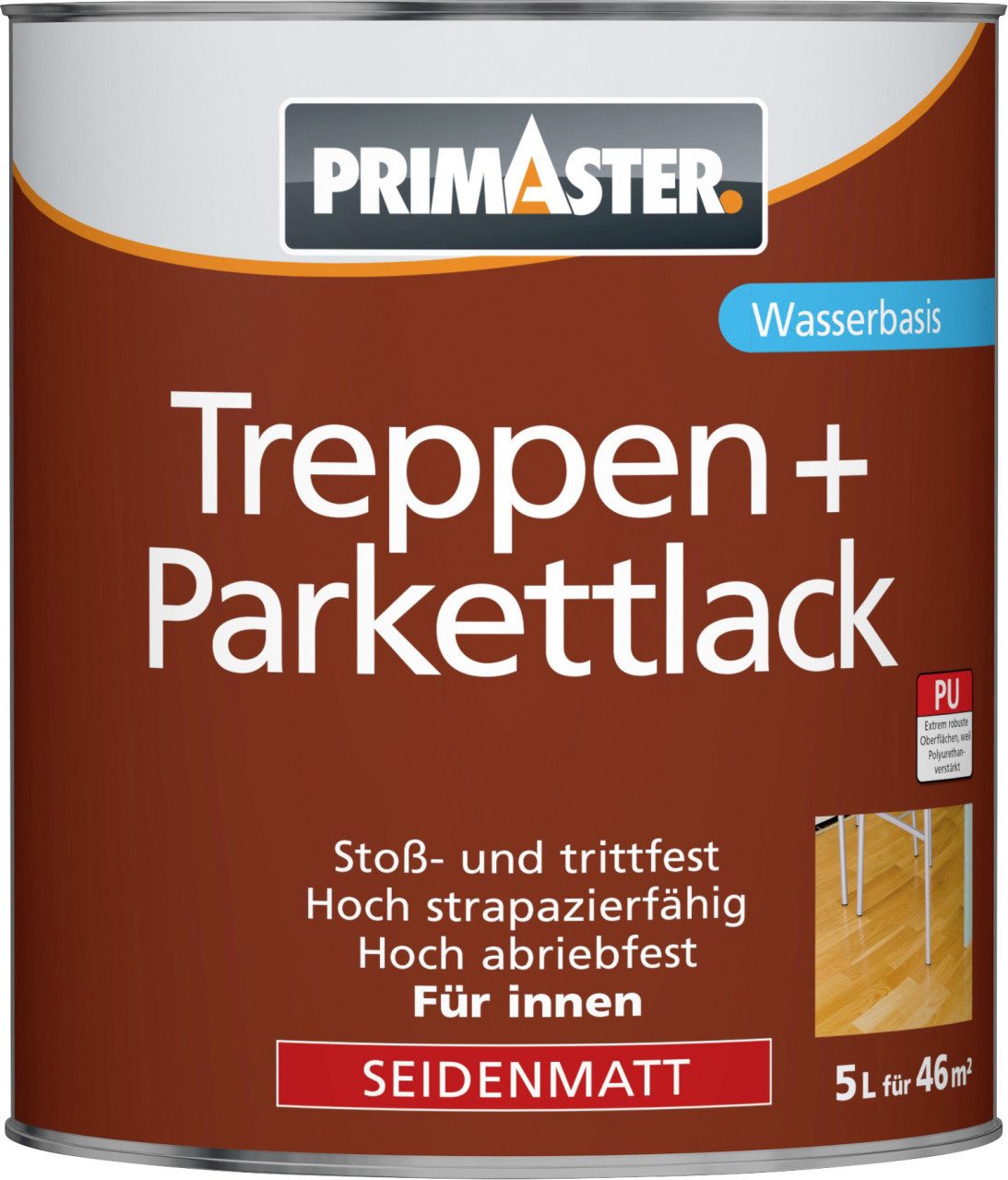Treppen- und Parkettlack Primaster Treppen und Parkettlack 5 L seidenmatt