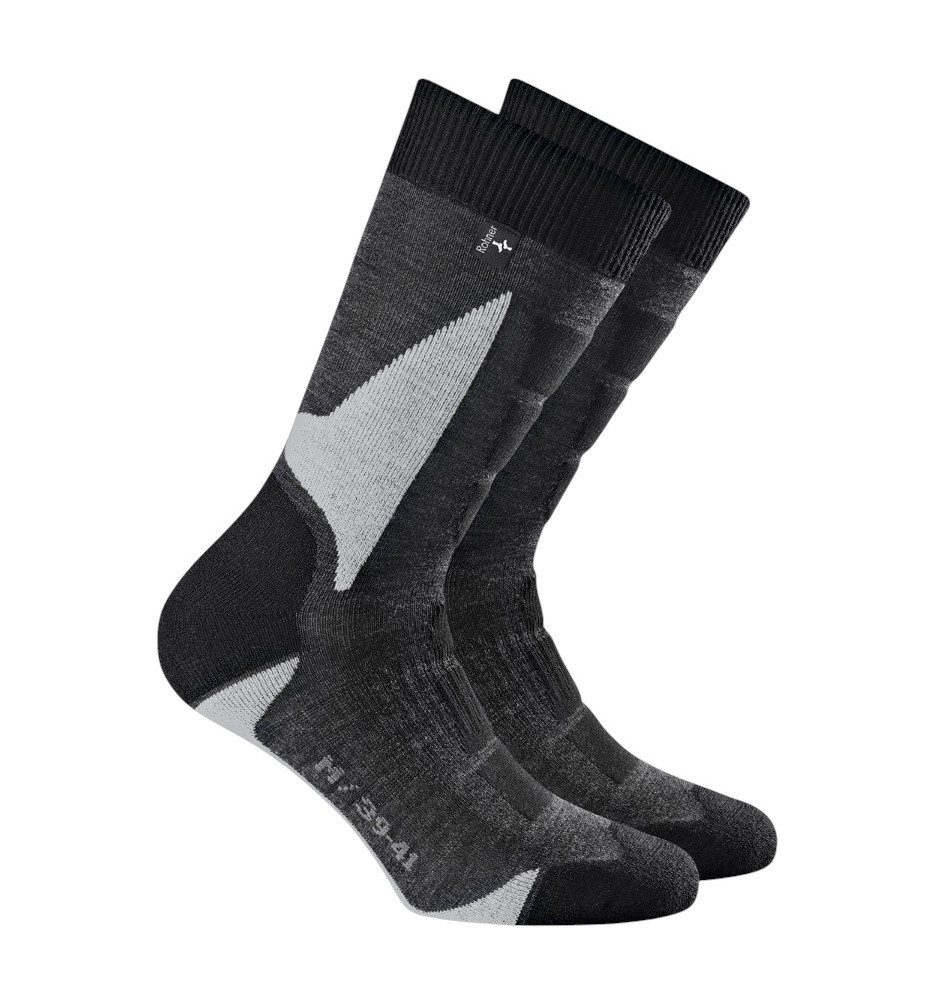 Rohner Socks Wandersocken Back-Country (Merinowollmischgewebe) grau/schwarz/beige - 1 Paar