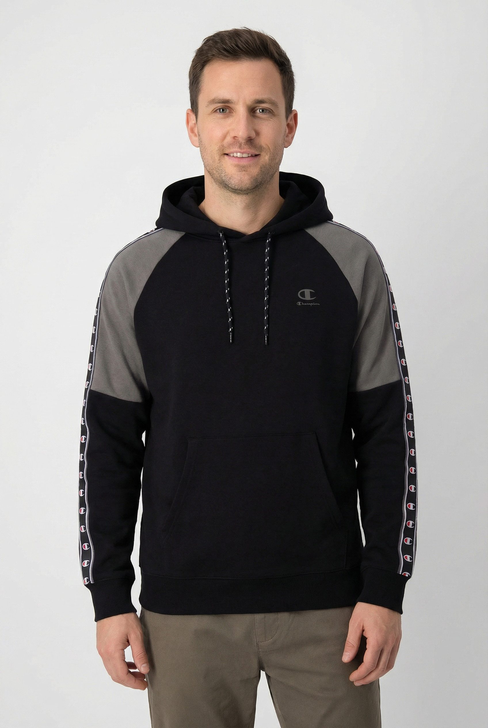 Champion Kapuzensweatshirt Sports-inspired Interlock Hoodie with Tape detai günstig online kaufen