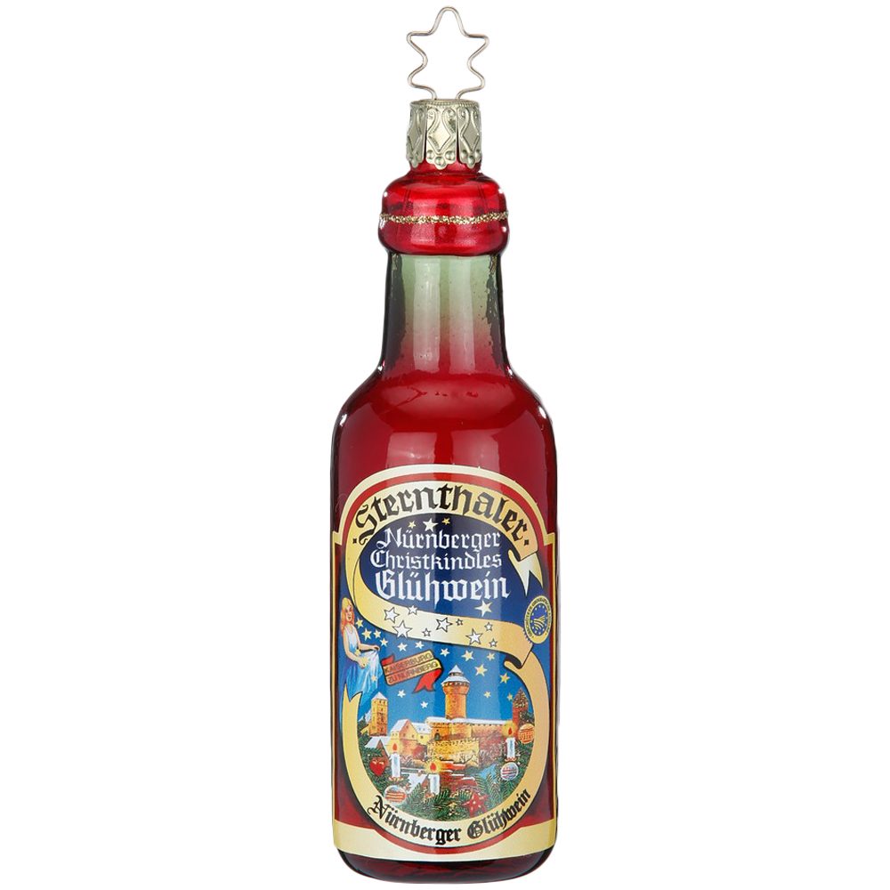 INGE-GLAS® Christbaumschmuck Sternthaler Glühwein 12cm (1-tlg), mundgeblasen, handbemalt