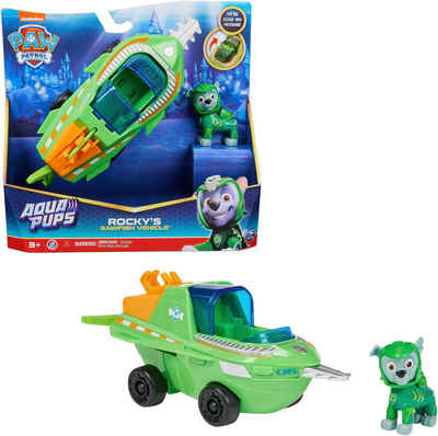 Spin Master Spielzeug-Auto Paw Patrol - Aqua Pups - Basic Themed Vehicles Solid Rocky, mit Funktionen