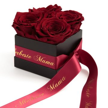 Kunstpflanze Allerbeste Mama Infinity Rosenbox mit duftenden Blumen lange haltbar Rose, ROSEMARIE SCHULZ Heidelberg, Höhe 8,5 cm, Geschenkidee Muttertag