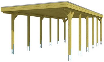 Skanholz Einzelcarport Friesland, BxT: 397x860 cm, 221 cm Einfahrtshöhe