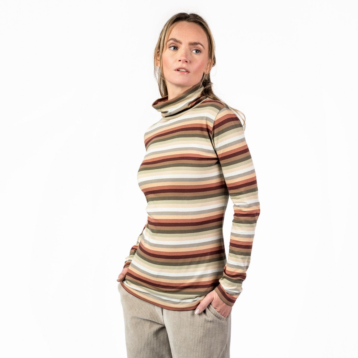 LIVING CRAFTS Rollkragenpullover NIA GOTS zertifiziert