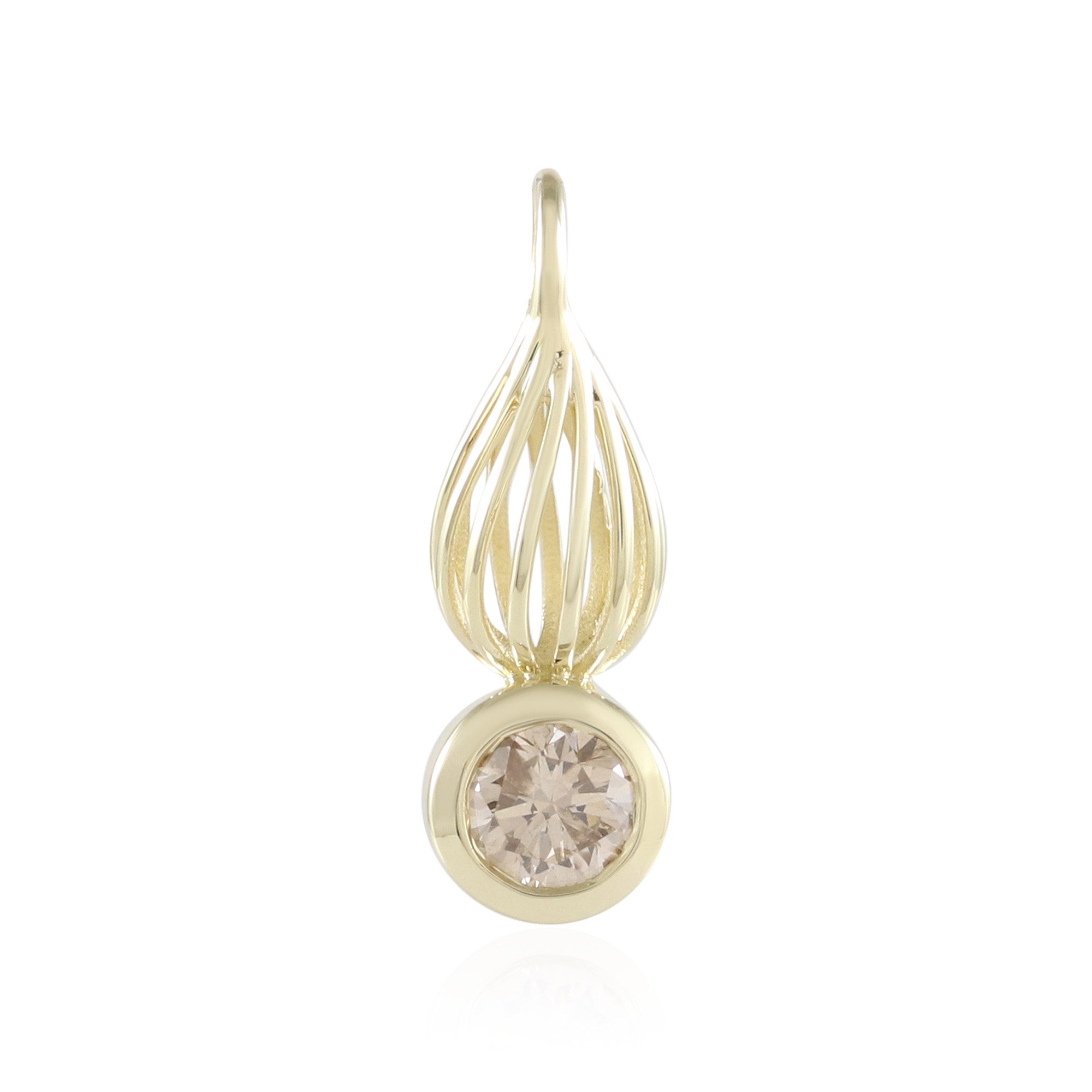 Cavill Kettenanhänger Champagner-Diamant-Gold-Anhänger, 375 Gelbgold (1-tlg)