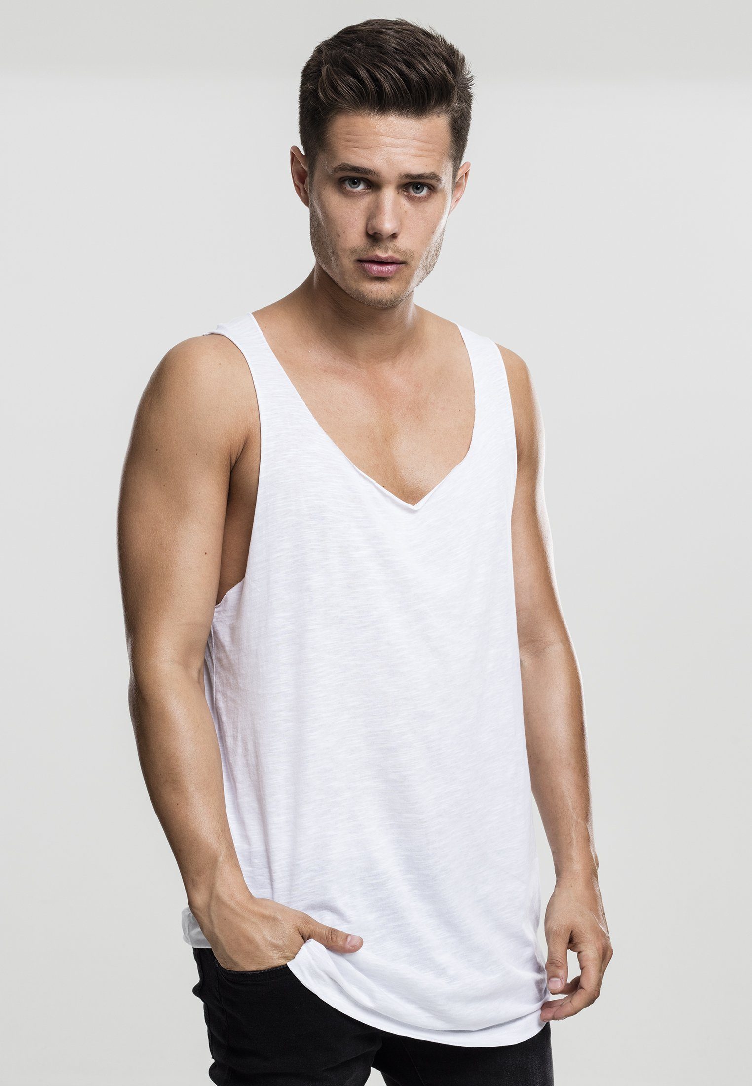 Open Long Herren Loose Shaped (1-tlg) URBAN Tank Edge CLASSICS Tanktop