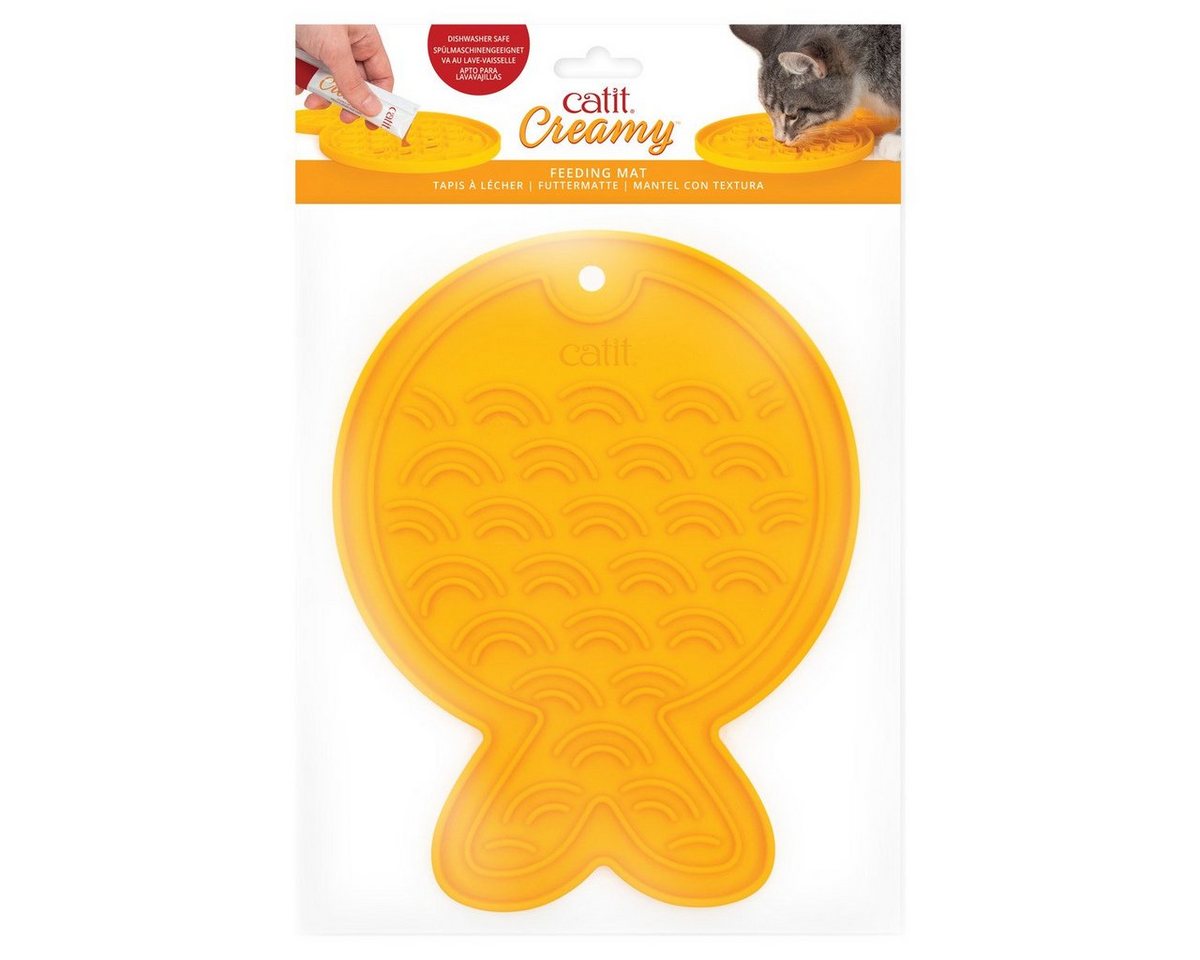 Thumbnail - Catit Antischlingnapf Futtermatte Creamy Fisch gelb