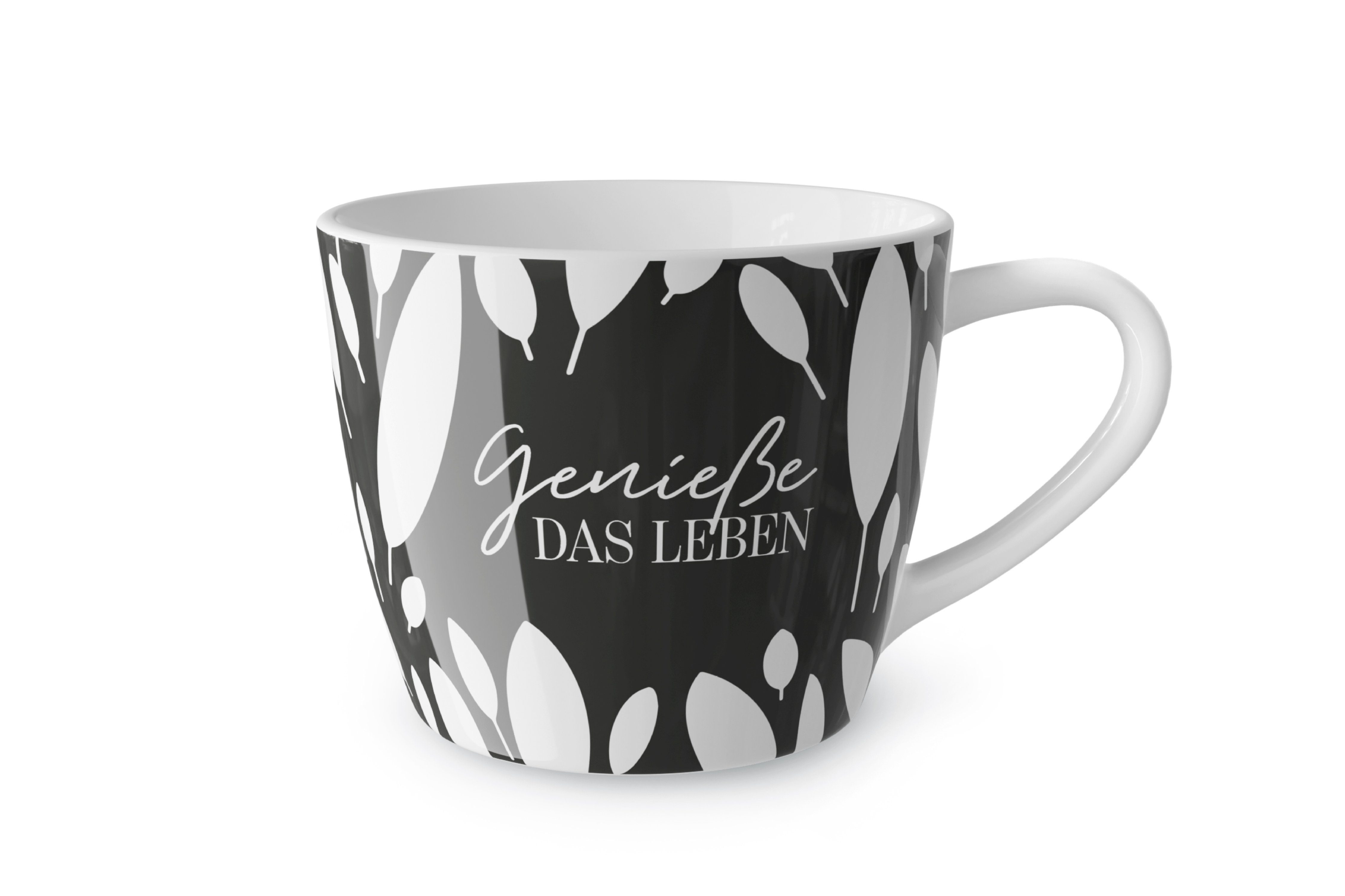 La Vida Tasse Kaffeetasse Teetasse Tasse Maxi Becher für dich la vida "Geniesse, Material: Porzellan