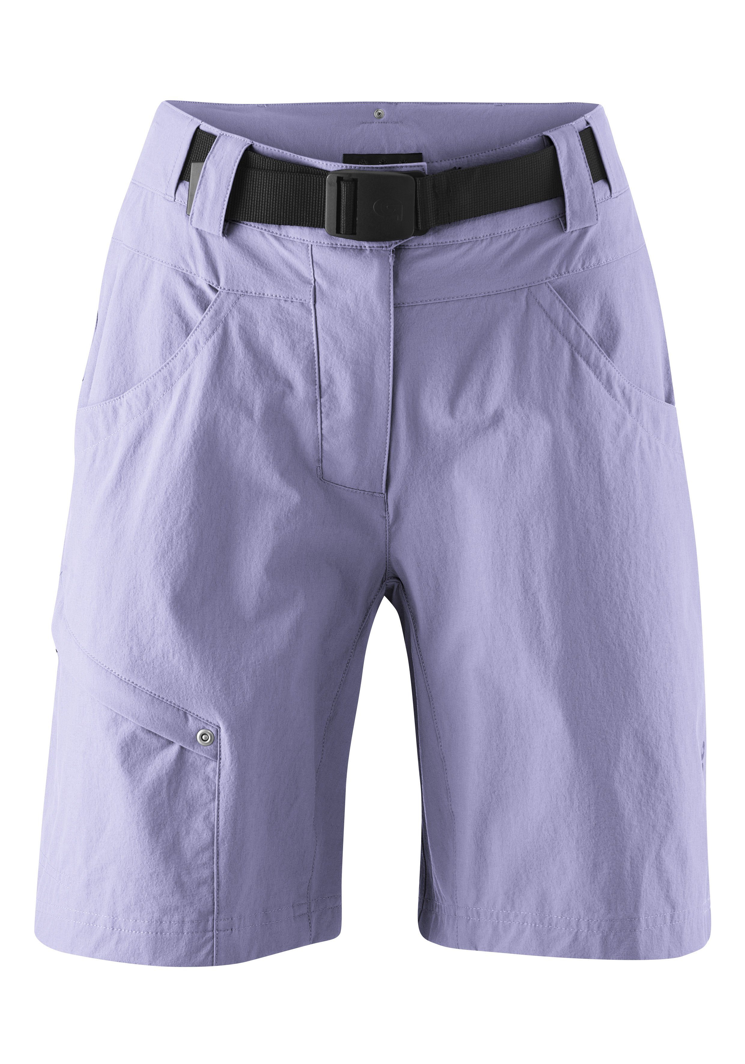 Gonso Fahrradhose Mira Basic kurze Damen Radhose mit Sitzpolster, wasserabweisend, inkl. Gürtel