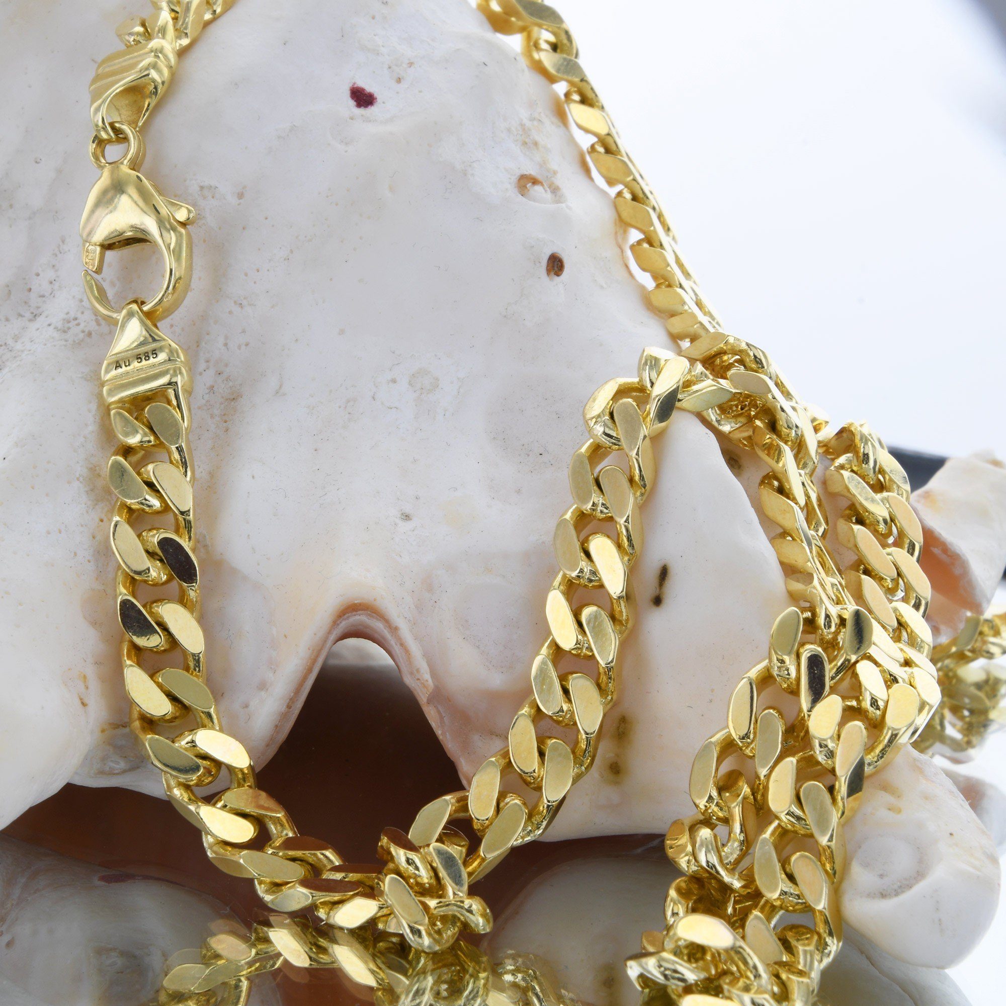 HOPLO Panzerkette Goldkette Panzerkette Länge 45cm - Breite 6,0mm - 585-14 günstig online kaufen