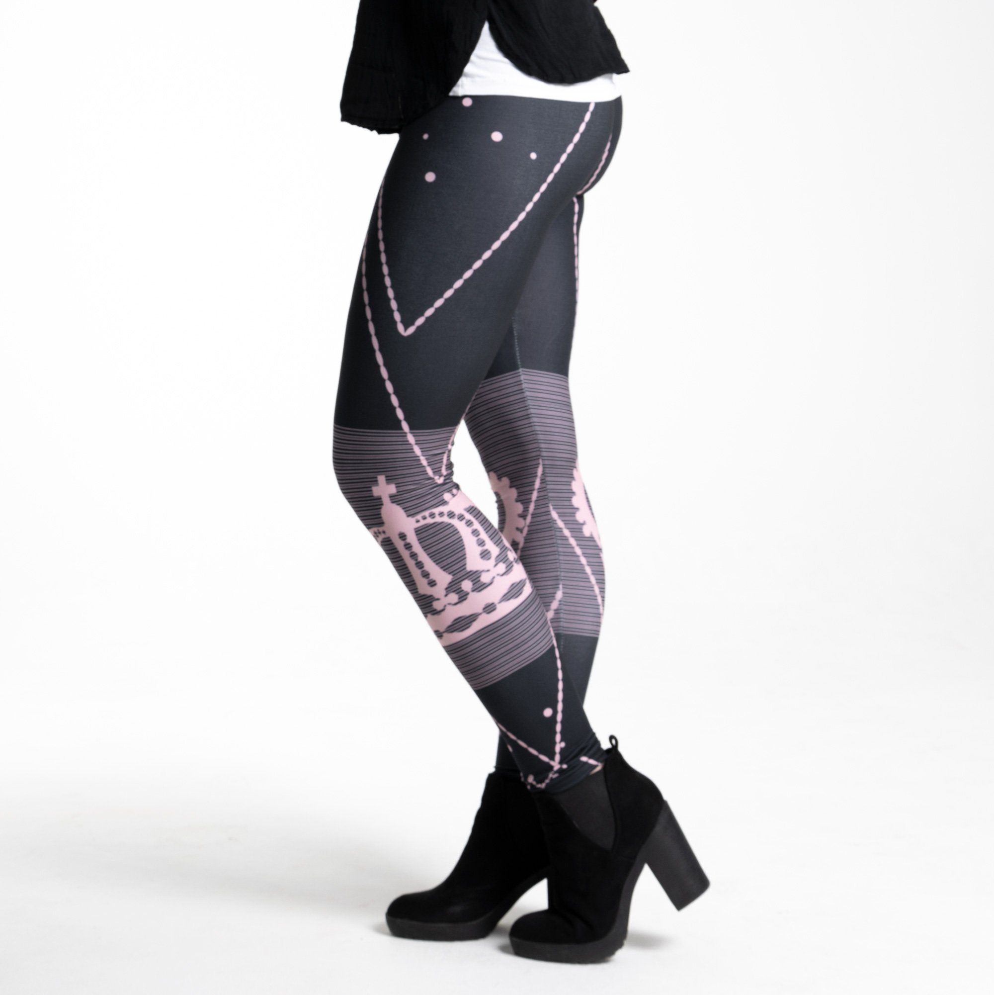 cosey Leggings Business Line Leggings (Einheitsgröße XS-L) Pinke Krone günstig online kaufen
