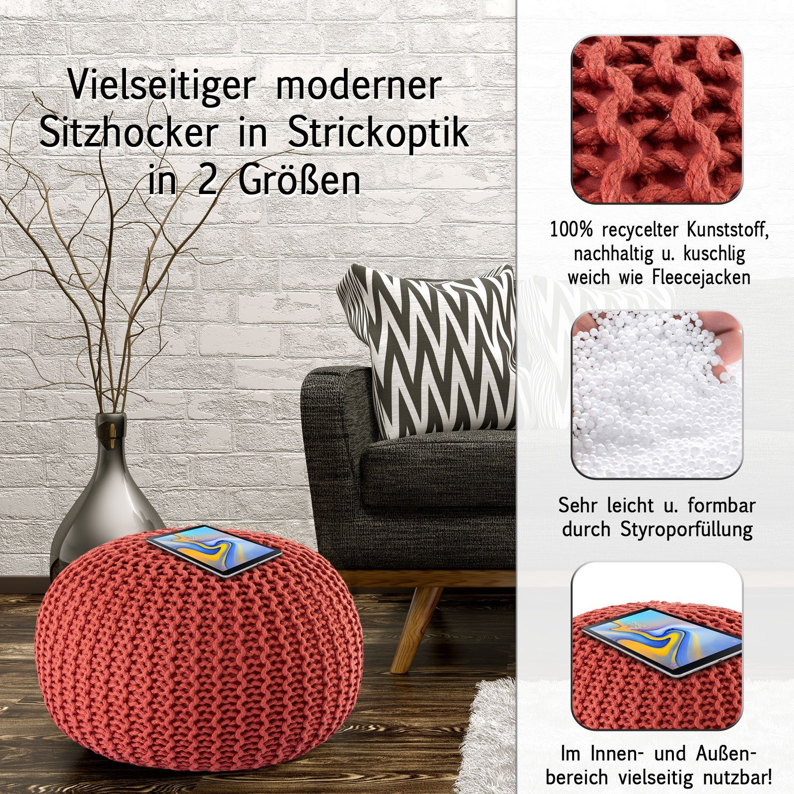 Casamia Pouf Pouf Ø 55 o. günstig online kaufen