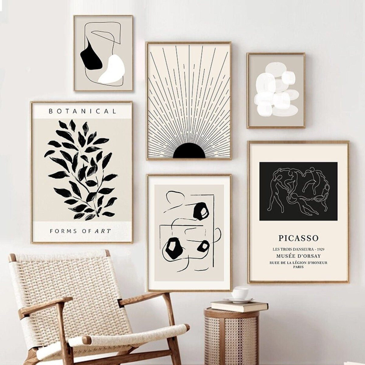 JUSTGOODMOOD Poster Dünne Linien und Formen Abstrakt als Deko Print ohne Rahmen B 10 x 15, B (1 St) – Bild 2 von 5