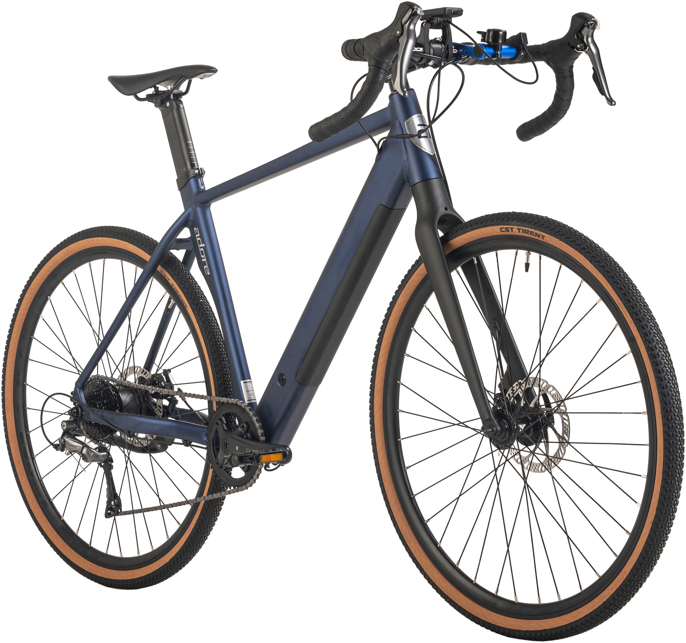 Adore E-Bike Gravelbike GTR-770 28" Alu Gravel Tourenfahrrad, 8 Gang Shimano Claris Schaltwerk, Kettenschaltung, Heckmotor, 360 Wh, (30NM / 10Ah, dunkelblau matt), Pedelec, Elektrofahrrad für Damen u. Herren