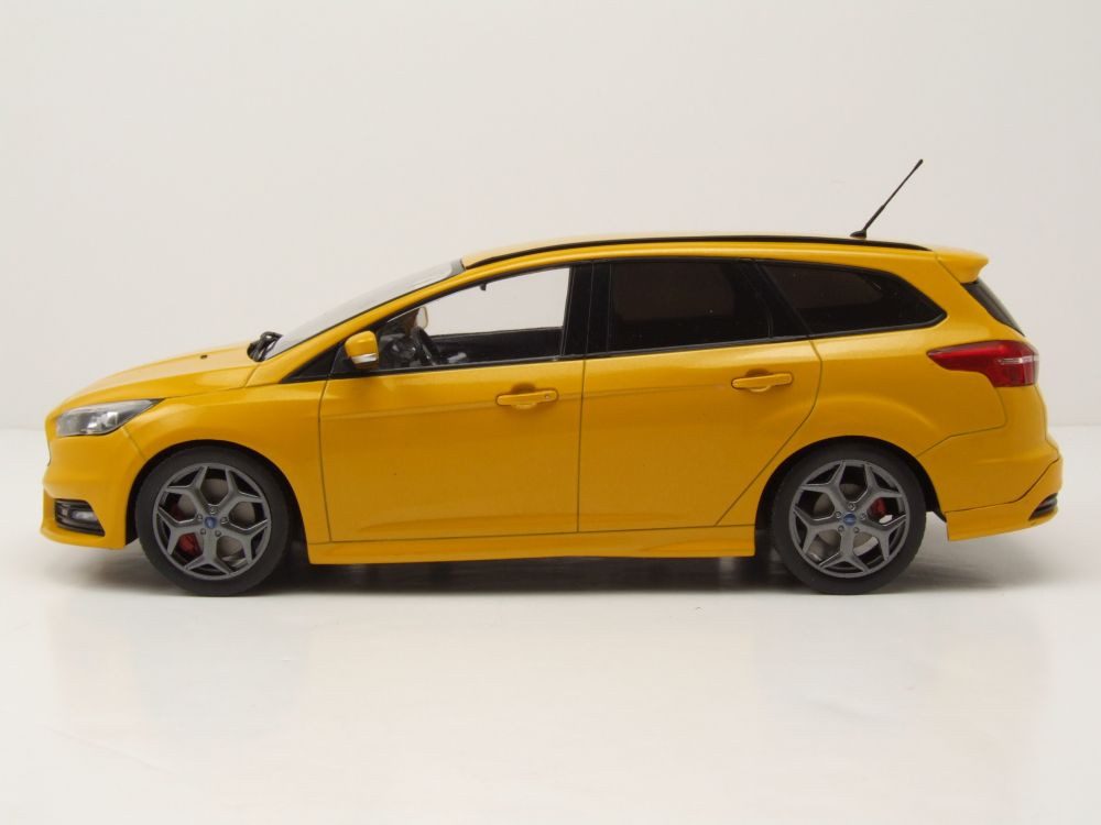 MCG Modellauto Ford Focus ST Turnier Kombi 2014 gelb, Maßstab 1:18