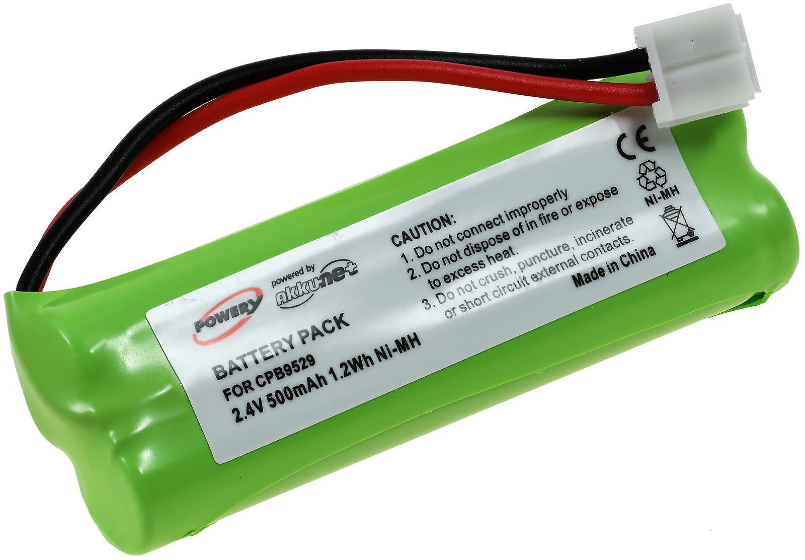 Powery Akku ersetzt Medion Typ GPHC05RN01 Akku 500 mAh (2.4 V)