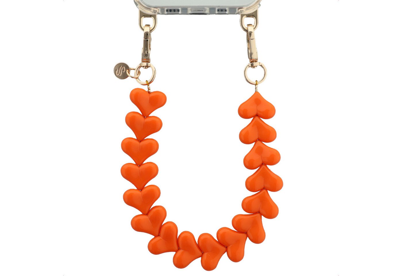 Selencia Smartphone-Tragegurt Selencia Lova Herz-Handgelenkbande - Orange, (1-tlg)