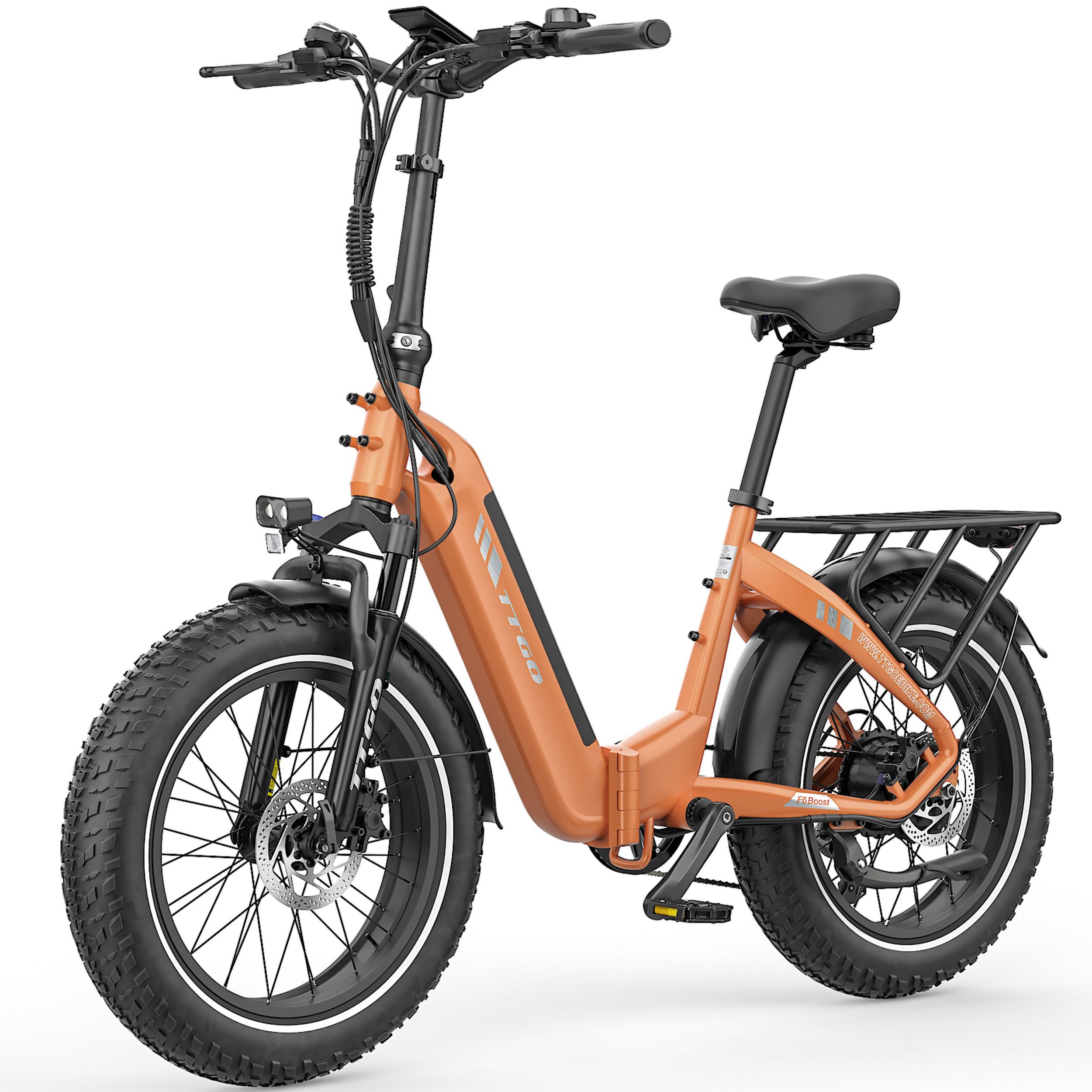 TTGO E-Bike Faltrad 20 Zoll, 70Nm, Drehmomentsensor, 120km/140km, Lockout-Federgabel, 7 Gang SHIMANO, Kettenschaltung, Heckmotor, 864 Wh, (LCD-Farbdisplay, hydraulische Scheibenbremse, bis zu 150kg), Klapprad, 4 Zoll Breitreifen, Elektrofahrrad für Damen und Herren