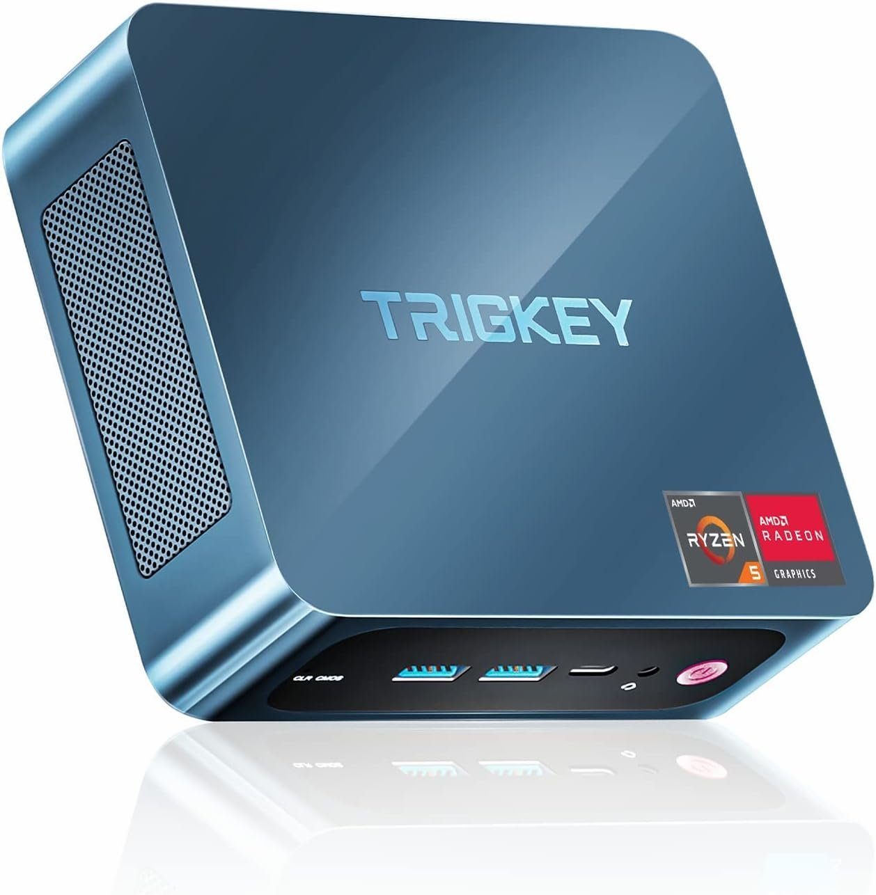 TRIGKEY Mini-PC (AMD Ryzen 5 5560U, Graphics 1600MHz, 16 GB RAM, 64 GB SSD, Mini pc amd ryzen 5 5560u mit radeon™ graphics 4k dp wifi 6 pc)