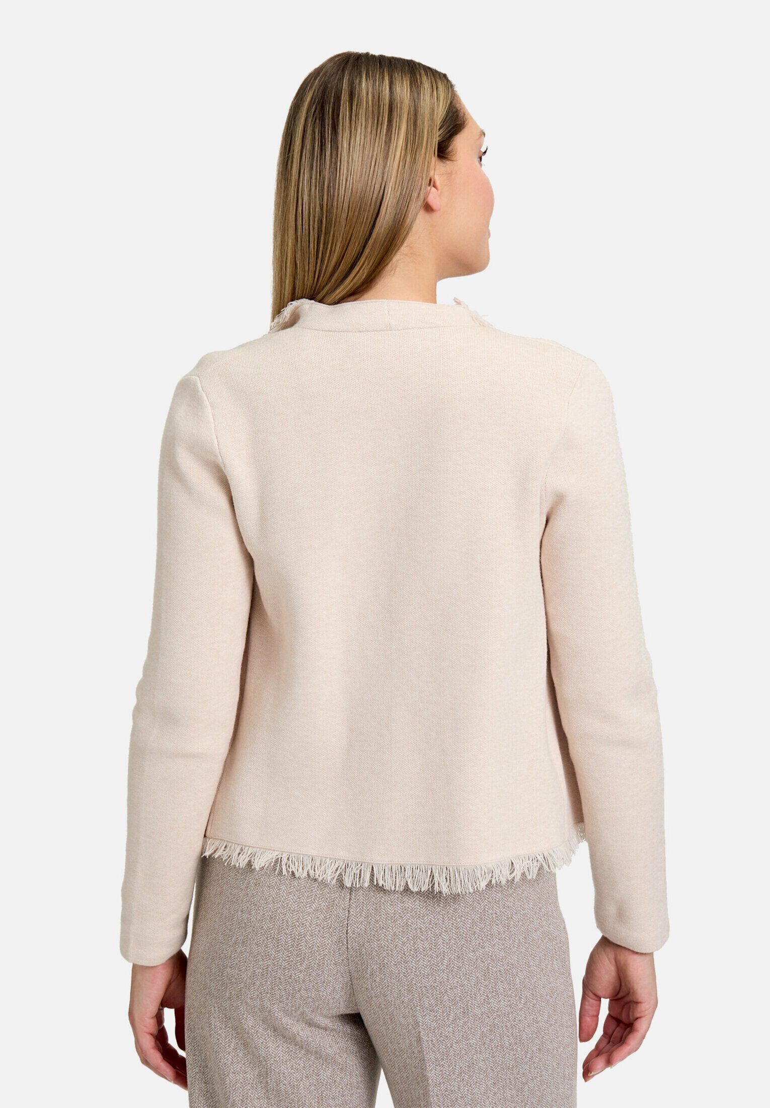 Cartoon Strickjacke Damen mit Fransen (1-tlg)