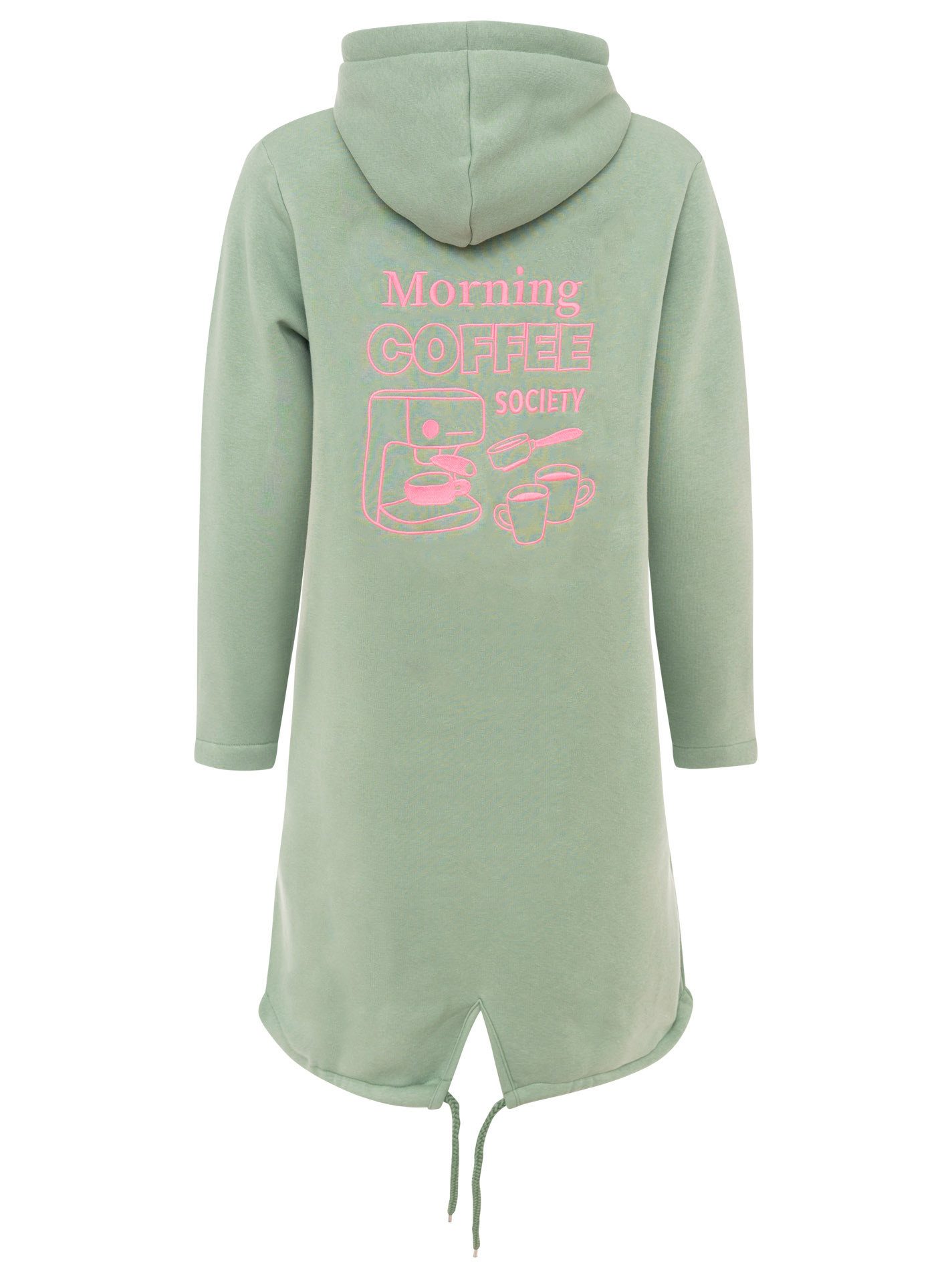 Zwillingsherz Kurzmantel "Morning Coffee" große Stickerei hinten, Taschen, Reißverschluß – Bild 4 von 5