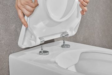 Villeroy & Boch WC-Sitz Hommage, WC-Sitz m. Absenkautomatik u. QuickRelease 430 x 485 mm - Pure