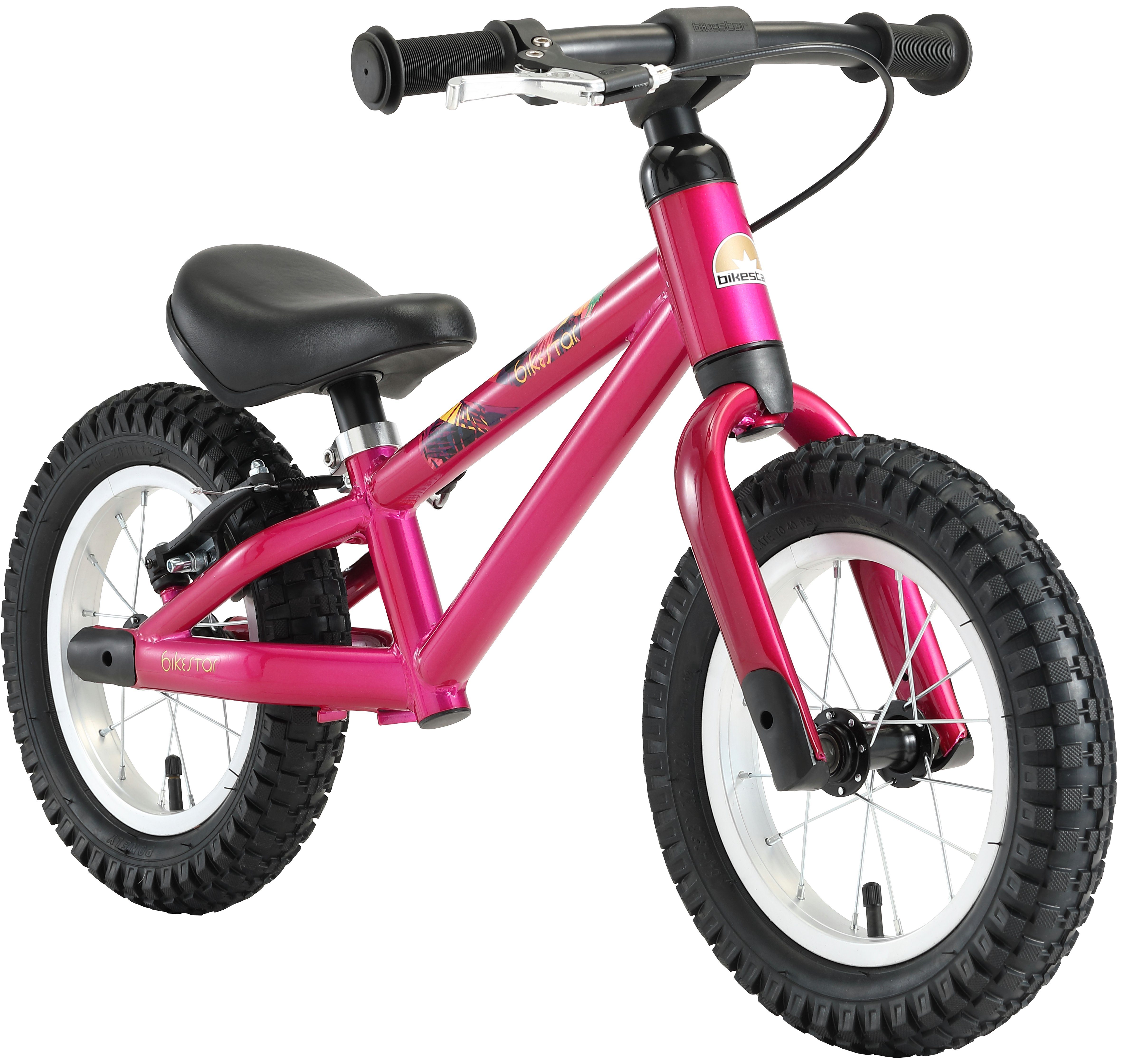 Bikestar Laufrad für Kinder von 3 - 5 Jahre, ab 92.5 cm, Jungen, Mädchen, Höhenverstellbar, mit Bremse, Luftreifen