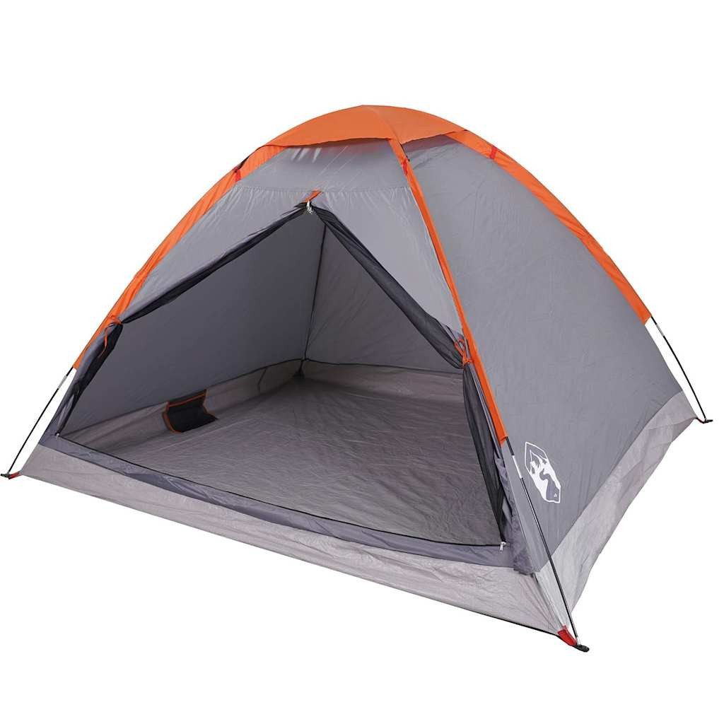 vidaXL Kuppelzelt Kuppel-Campingzelt 4 Personen Grau günstig online kaufen