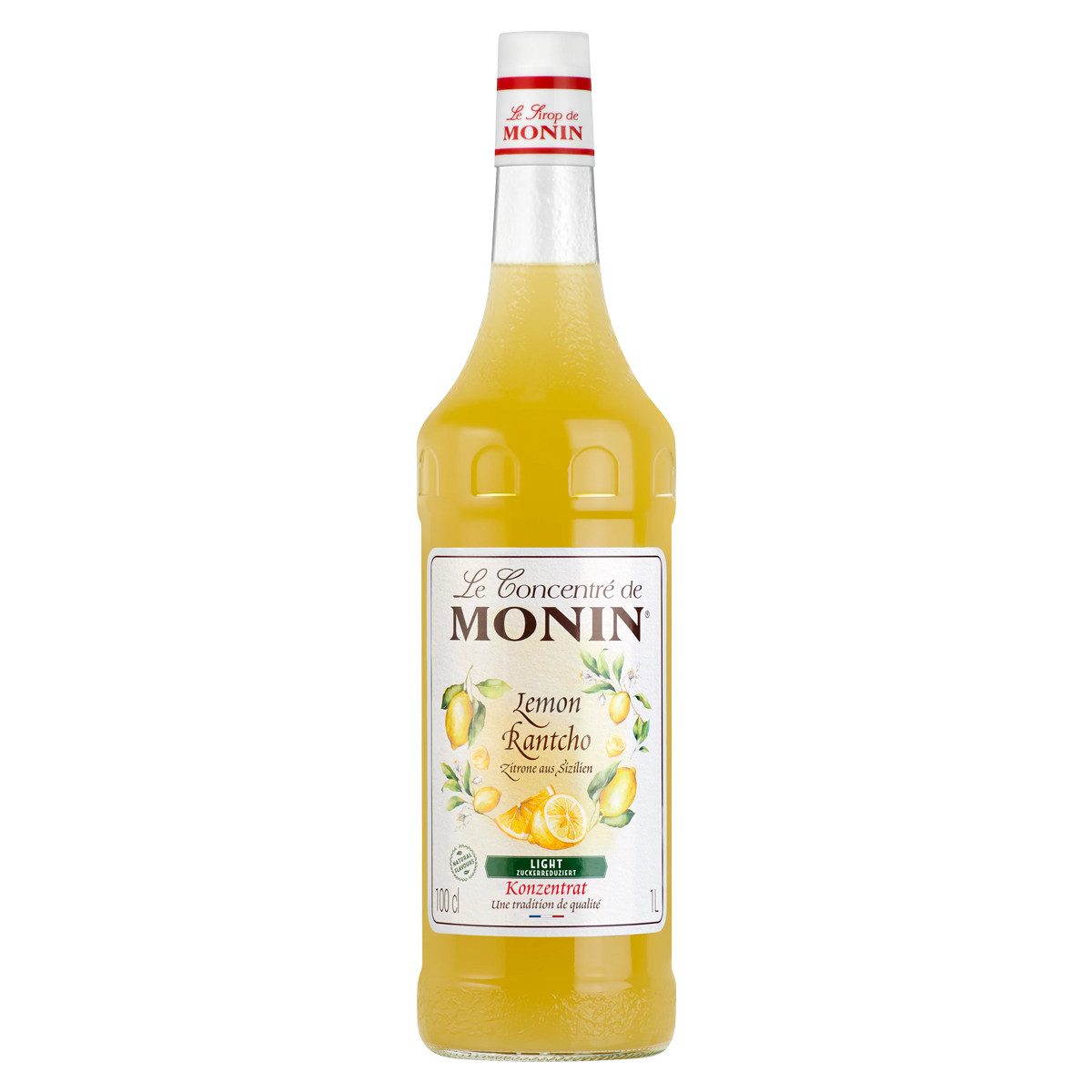 MONIN Getränke-Sirup, Monin Lemon Rantcho Sirup fuer Cocktails Limonade Mocktails 1000 ml