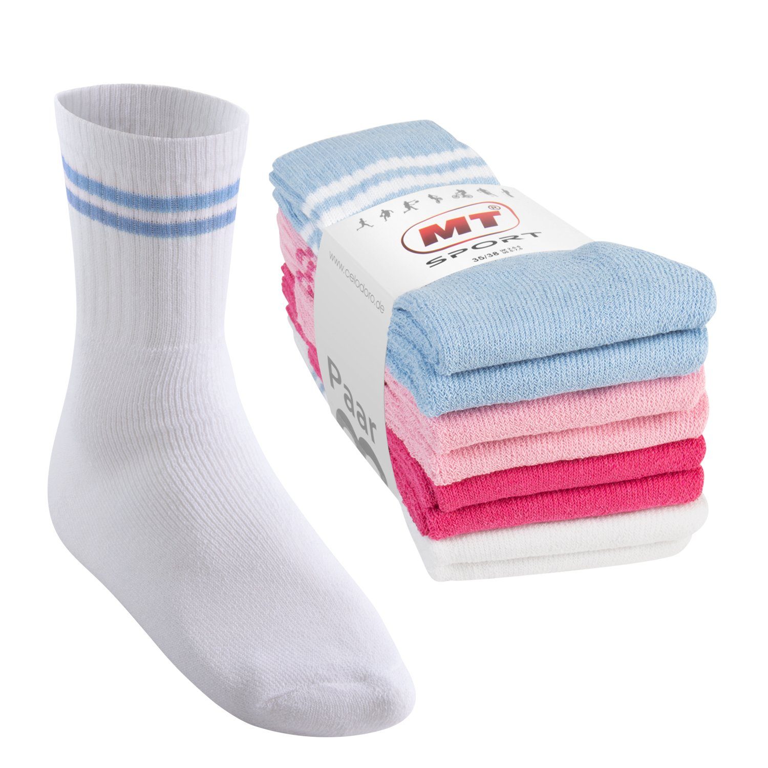 MT Tennissocken Sport- & Freizeitsocken Damen/Herren (8-32 Paar) Tennissocken (8-Paar) Pastell / 8 Paar | Socken