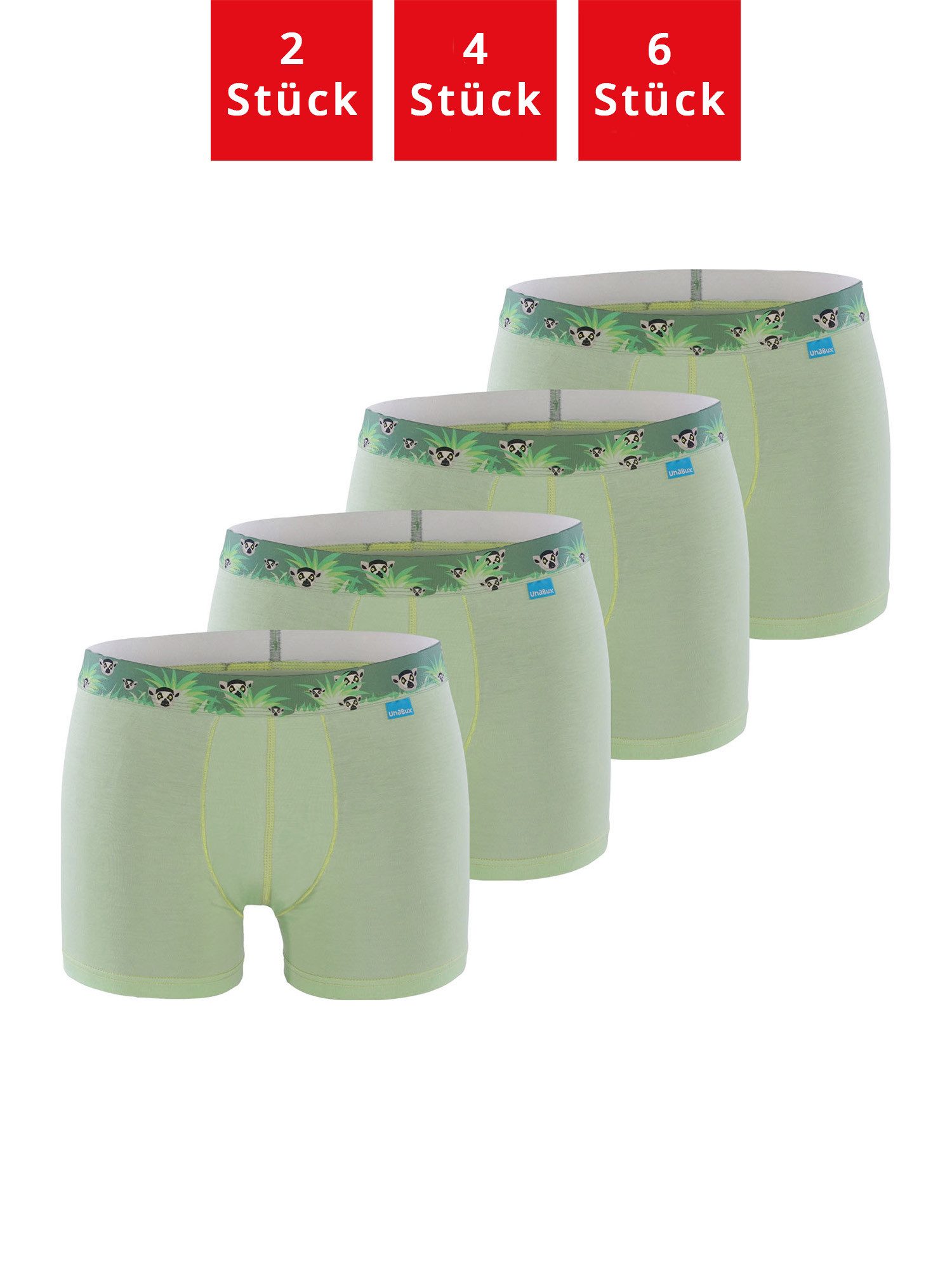 UnaBux Retro Boxer Premium Боксерские мужские трусы, боксерки Herren Retroshorts Unterhosen Trunks (6-St) (Packung, Set, Spar-Pack) Boxer Briefs Motiv