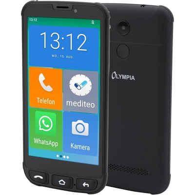 Olympia NEO MINI Seniorenhandy (Senioren Smartphone, extragroße Darstellung, 5 Zoll Display, schwarz)