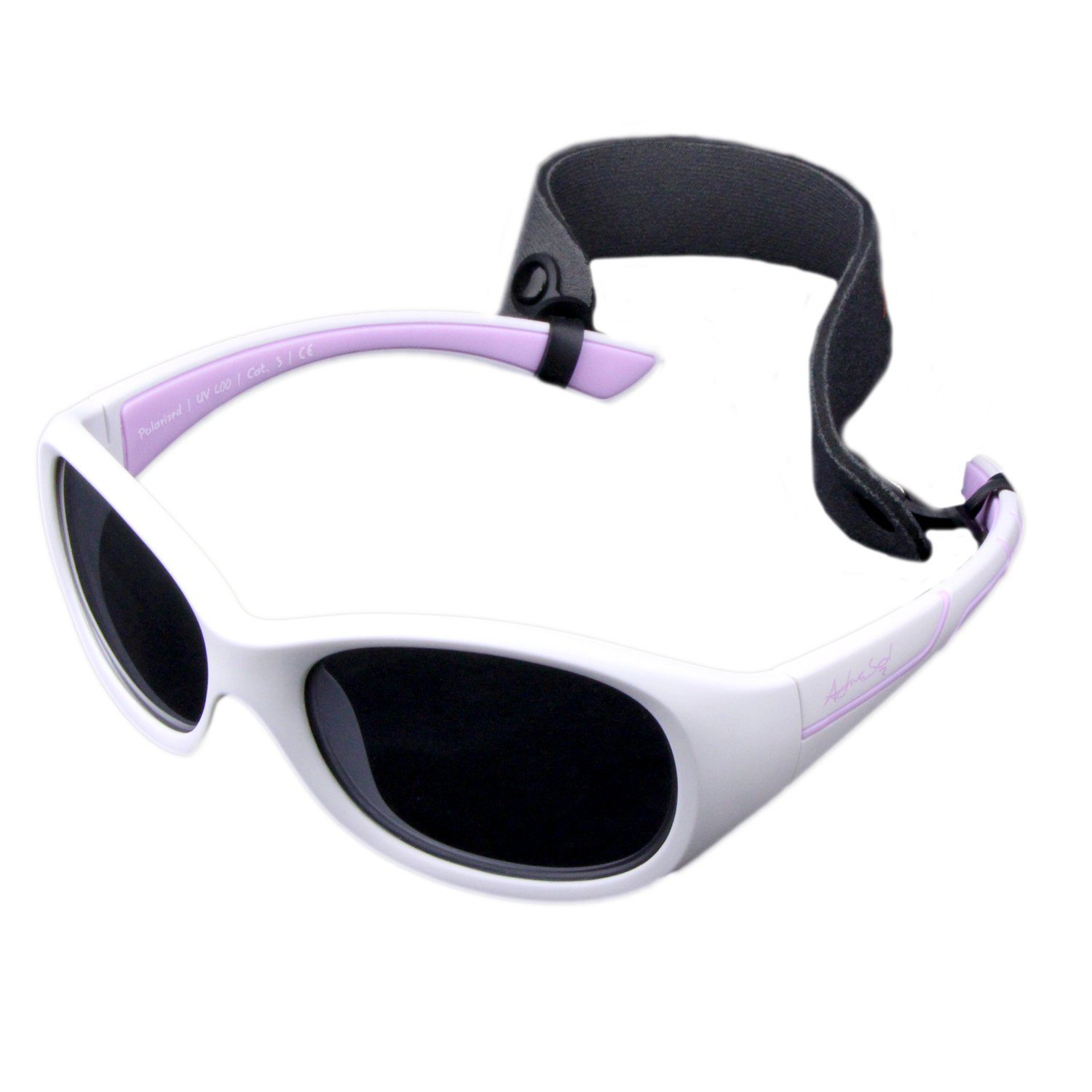 ActiveSol SUNGLASSES Sonnenbrille für Kinder, 5-10 Jahre, BPA-frei Weiß - Pink
