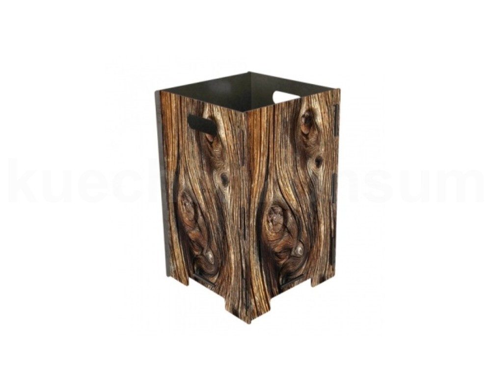 WERKHAUS® Mülleimer Werkhaus Papierkorb PP9086 gross Holzscheibe