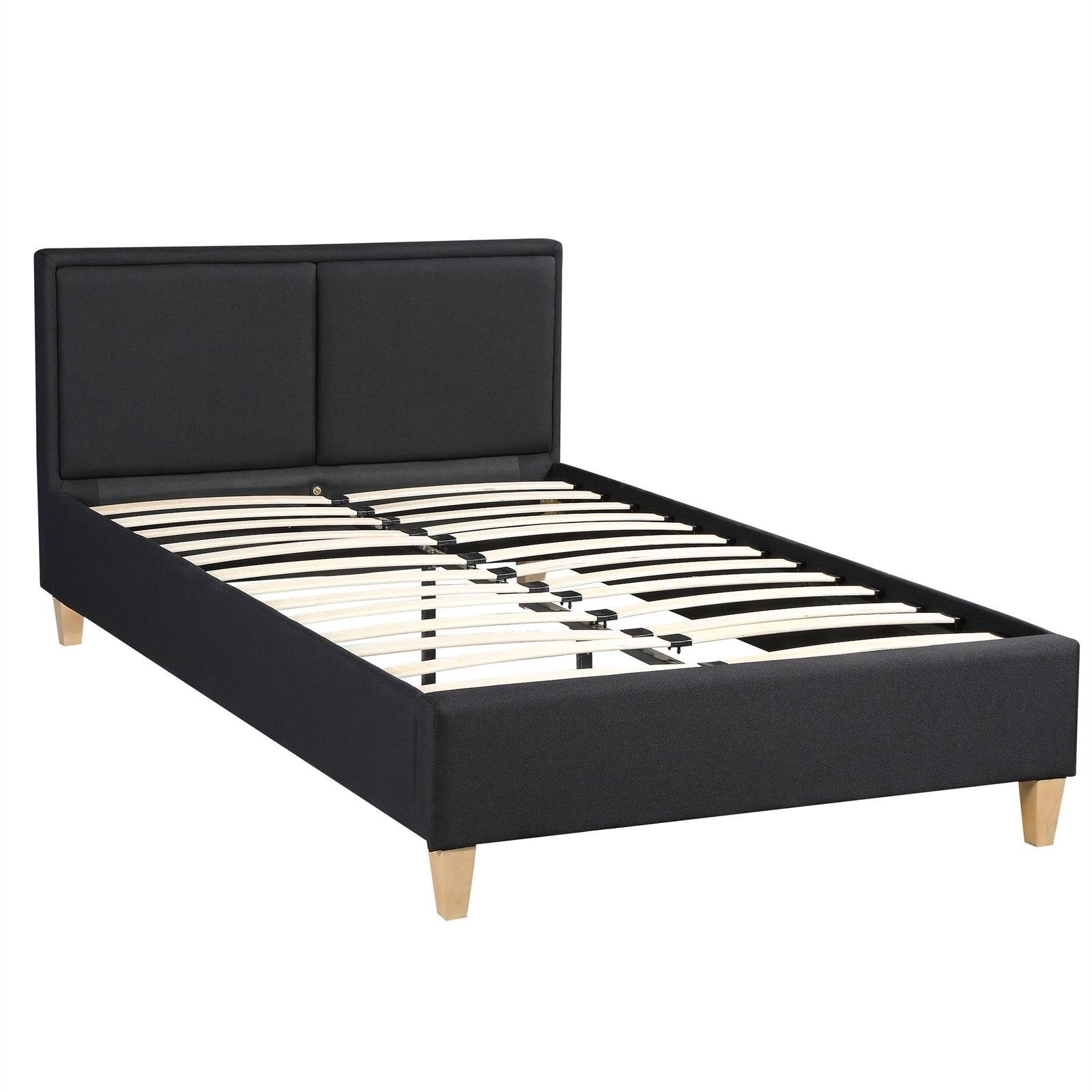 CARO-Möbel Polsterbett ANAIS, Einzelbett 120x200 cm Bettgestell mit Lattenr günstig online kaufen