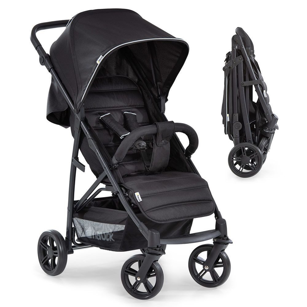 Hauck Kinder-Buggy Rapid 4 - Caviar Black, Sportwagen mit Liegefunktion höhenverstellbar klein faltbar bis 22 kg
