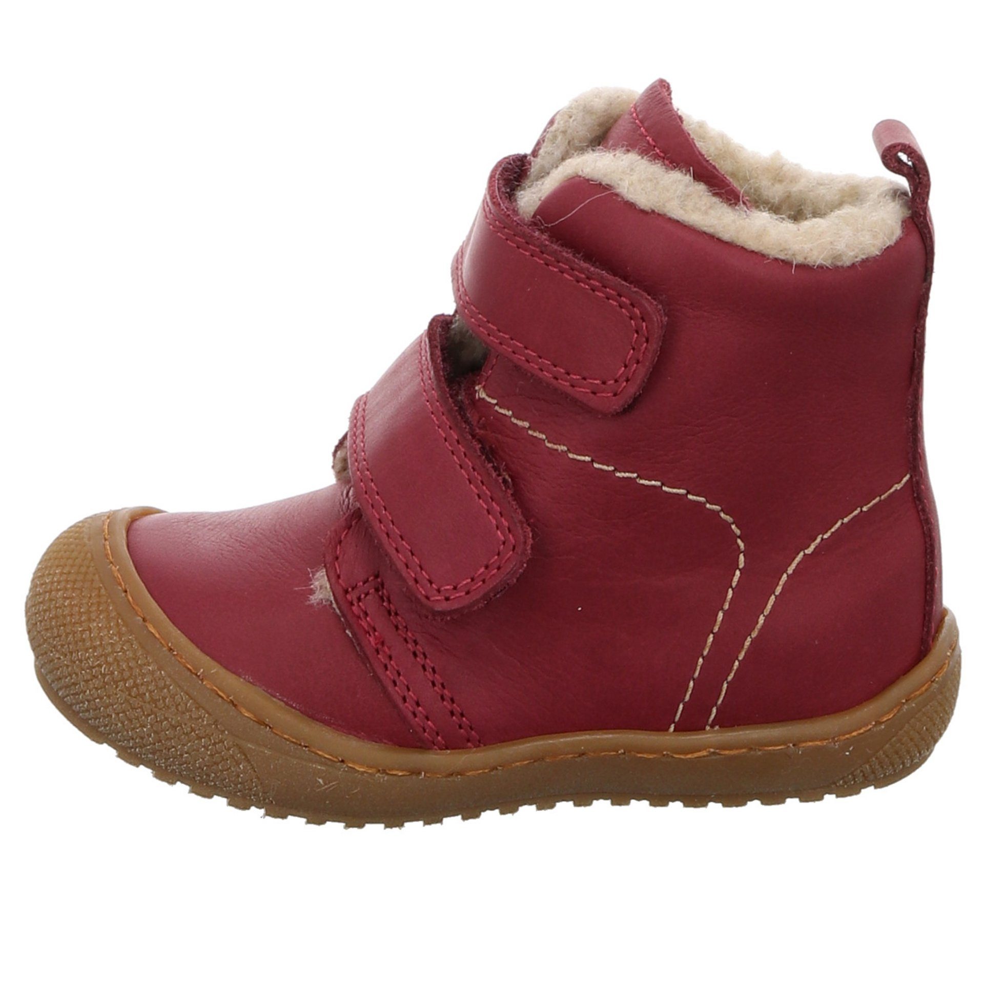 Naturino Baby Lauflernschuhe Krabbelschuhe Glattleder Lauflernschuh dunkel rot+lila