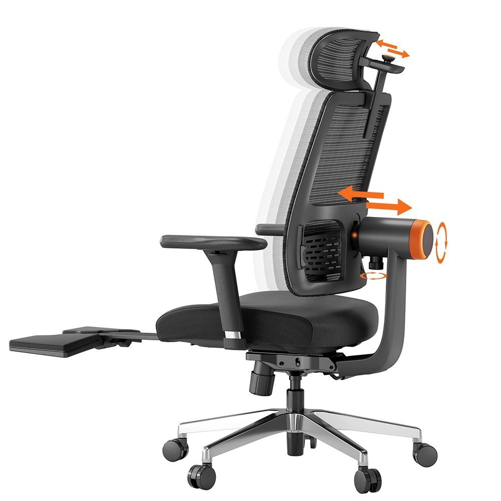 NEWTRAL Drehstuhl Magic-Pro Ergonomischer Bürostuhl, Gaming-Stuhl, Adaptive Unterstützung des unteren Rückens, Verstellbare Armlehne