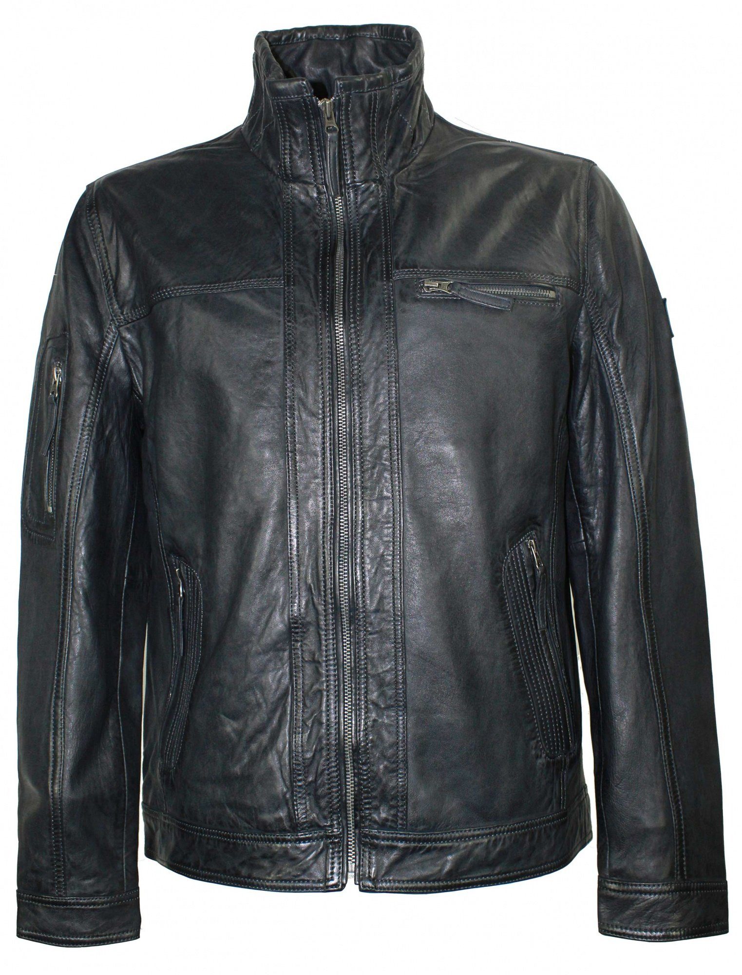 Redpoint Lederjacke Redpoint - Herren Lederjacke Neuseeländisches Lammnappa anthrazit