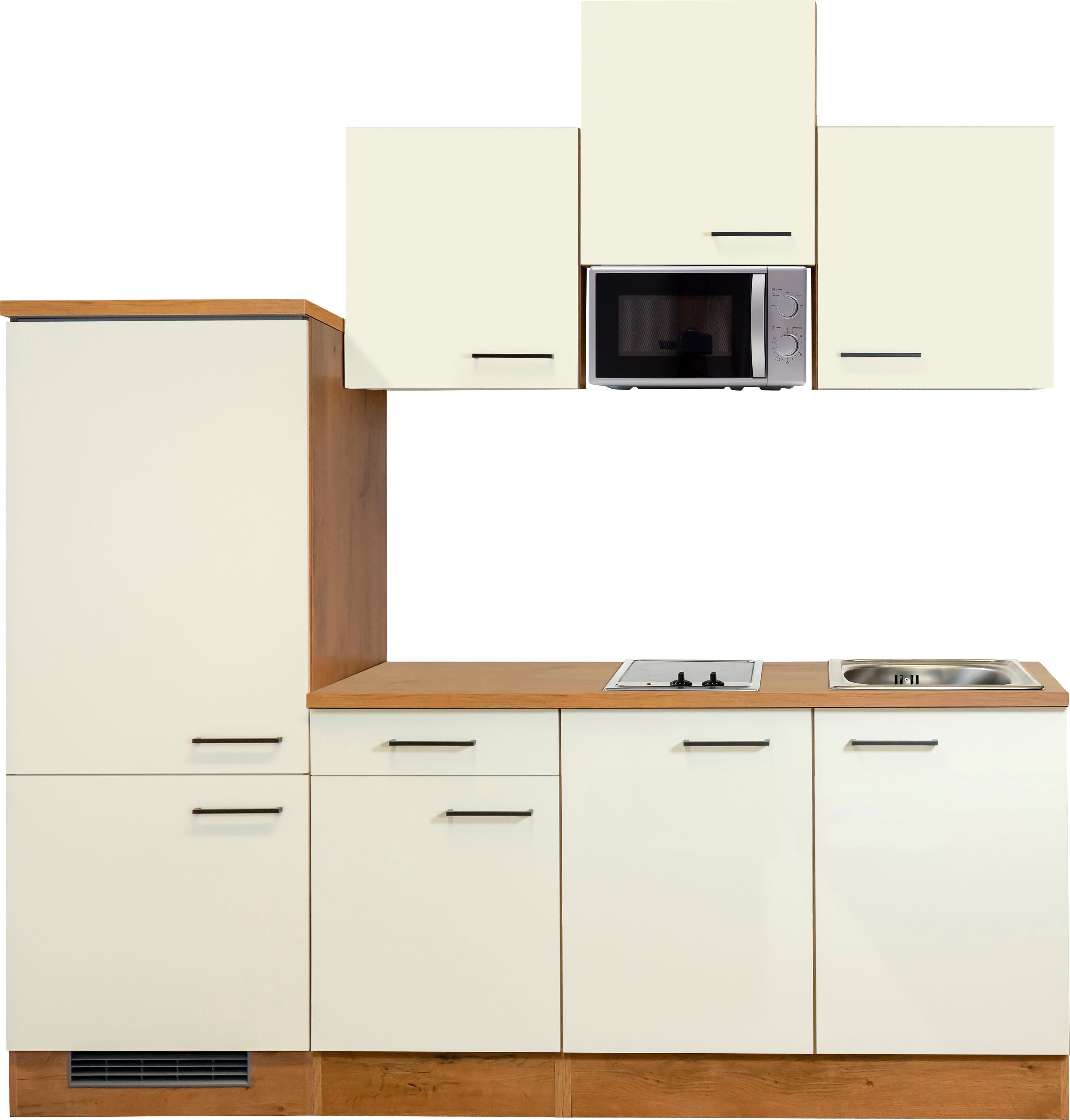 Flex-Well Küchenzeile Vintea, mit E-Geräten, Gesamtbreite 210 cm