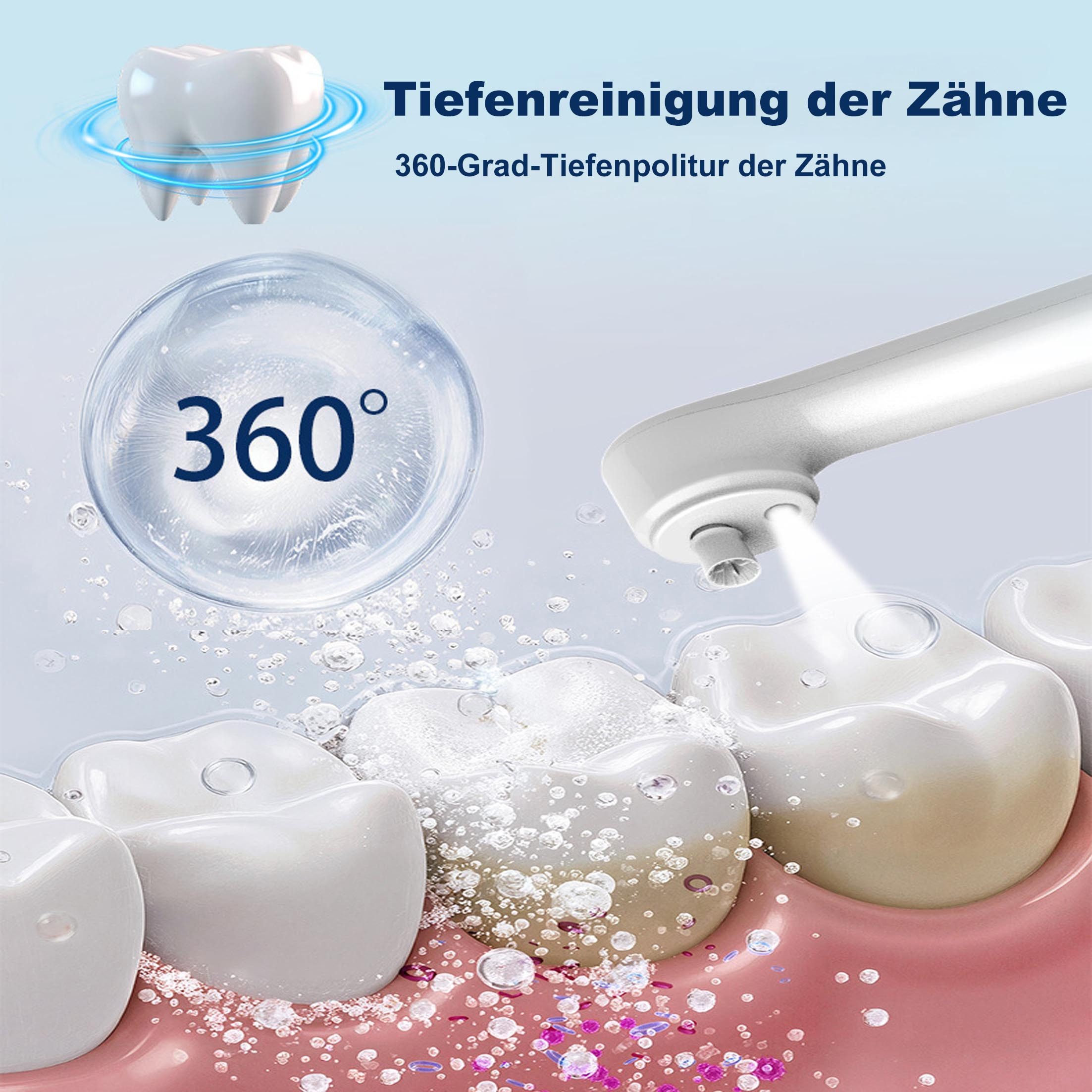 KINSI Mundpflegecenter Elektrisch Zahnsteinentferner, Zahnpolierer, Zahnaufhellung, 5 Modi, mit LED-Licht, 5 Aufsätze