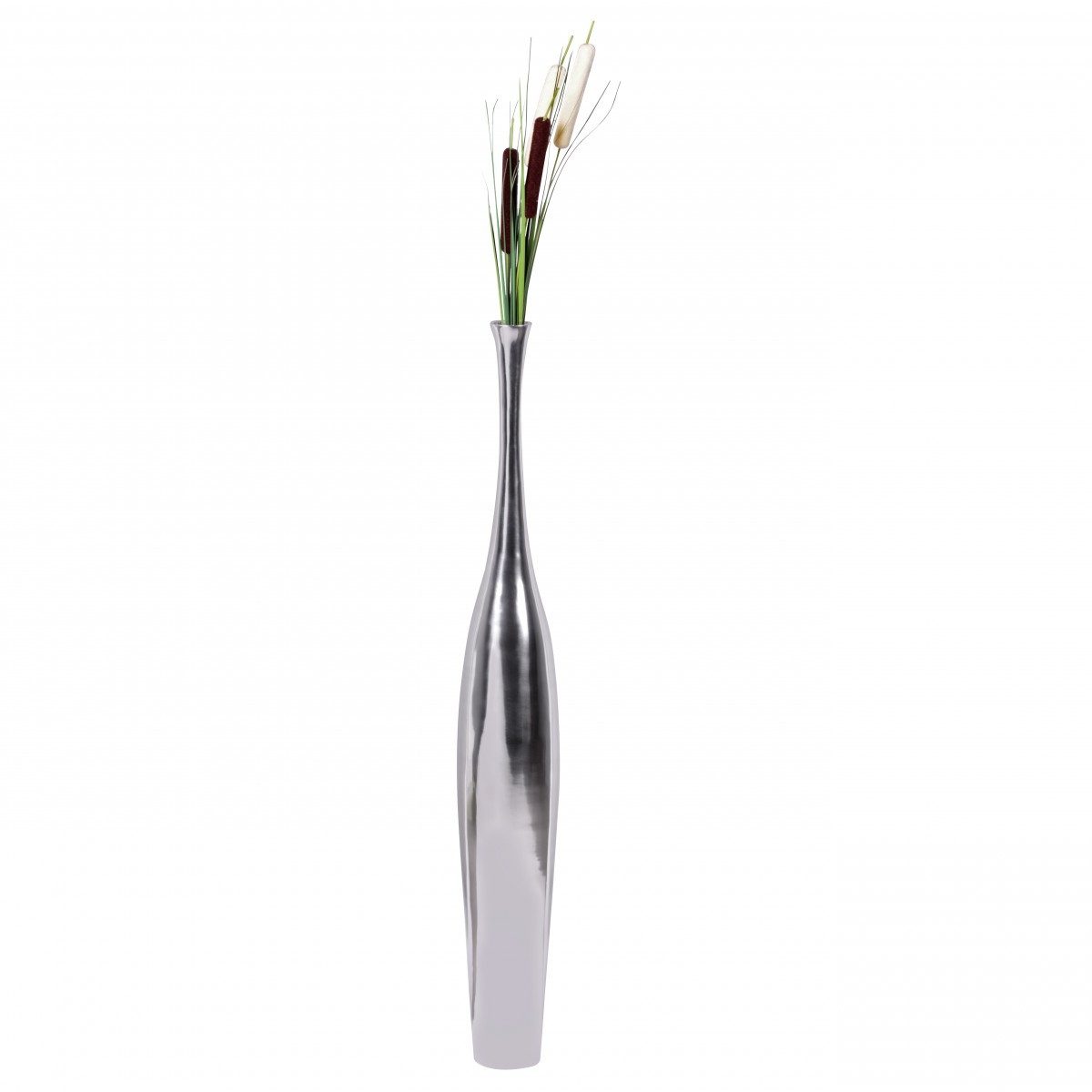 freiraum Dekovase BOTTLE, in Silber, Aluminium - 13x100x13cm (BxHxT)