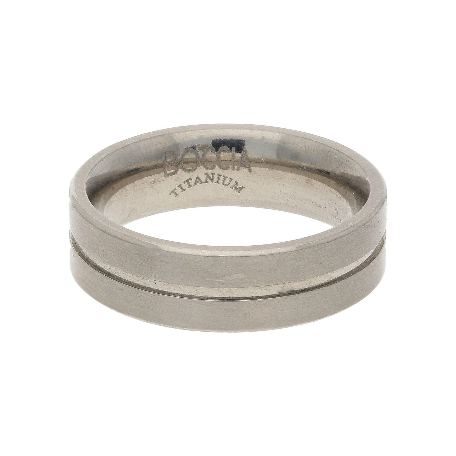 Boccia Fingerring Boccia Ring Titan 0101-22 mattiert, Größe 55 (kein Set, 1-tlg)