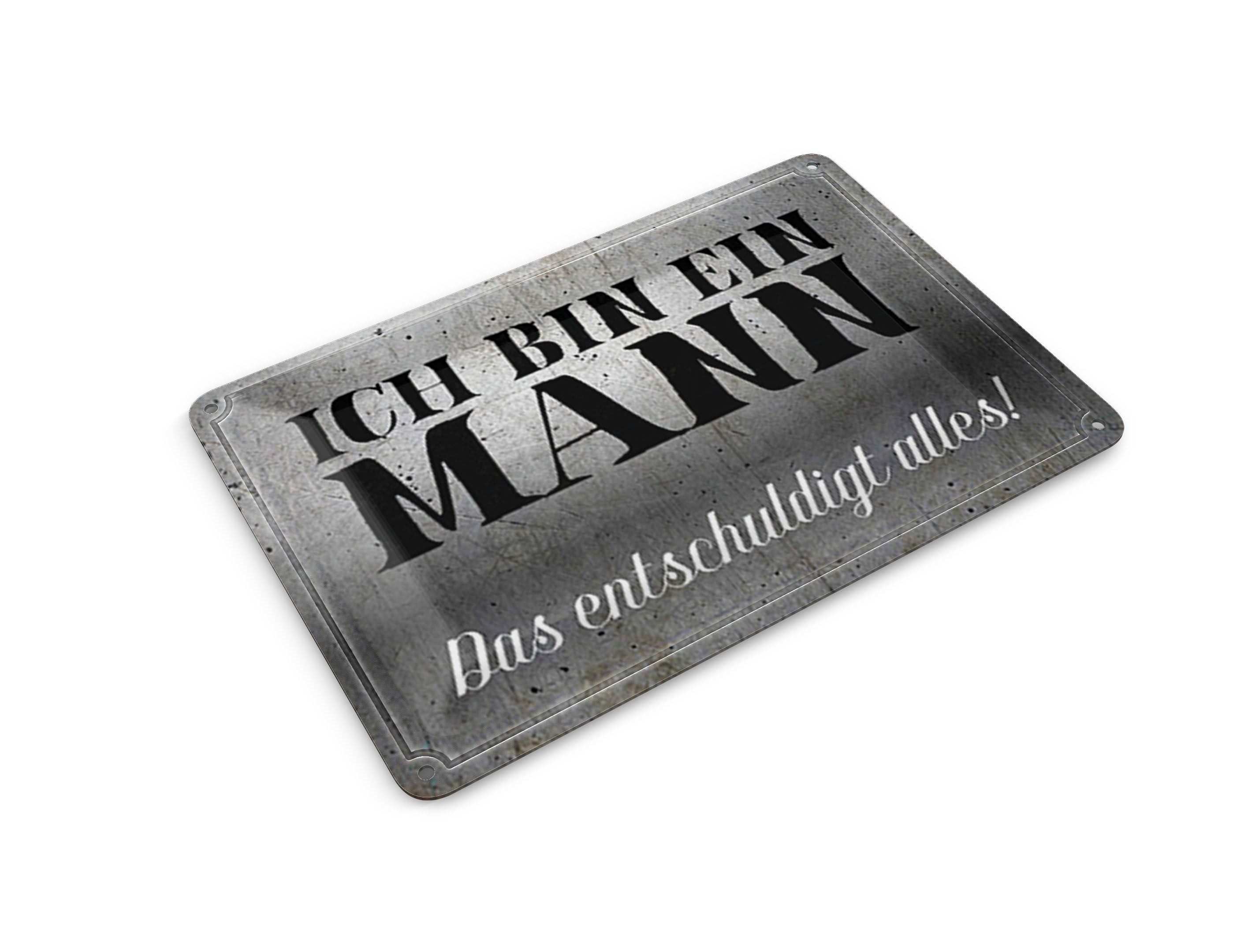 Femer GmbH Postkarte Spruch 14x10 cm ich bin ein Mann, unfrankiert